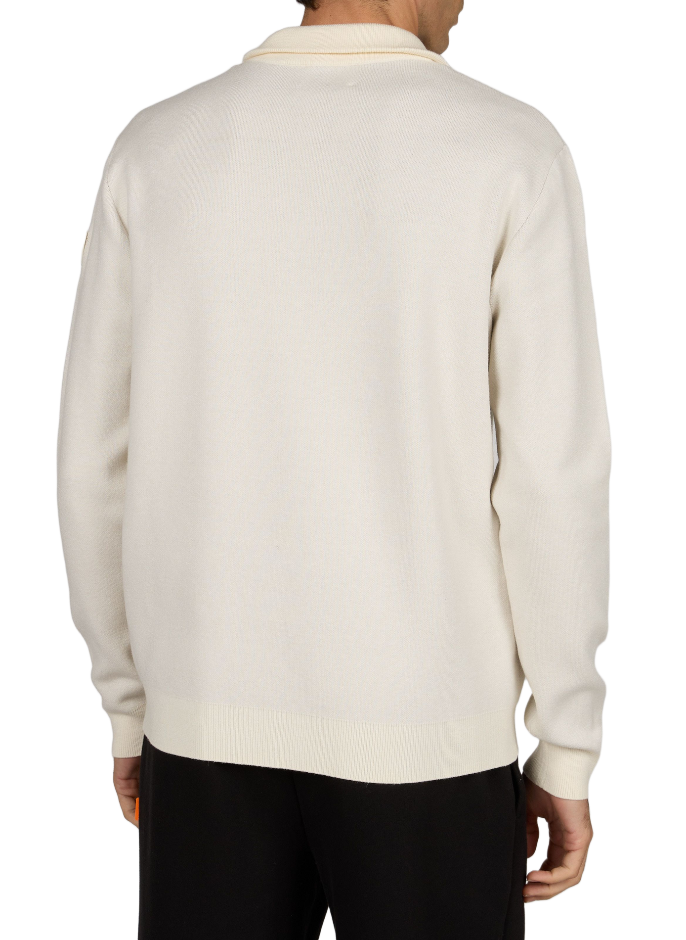 Zip-up high-neck sweater with lettering GERTRUDE Beige
