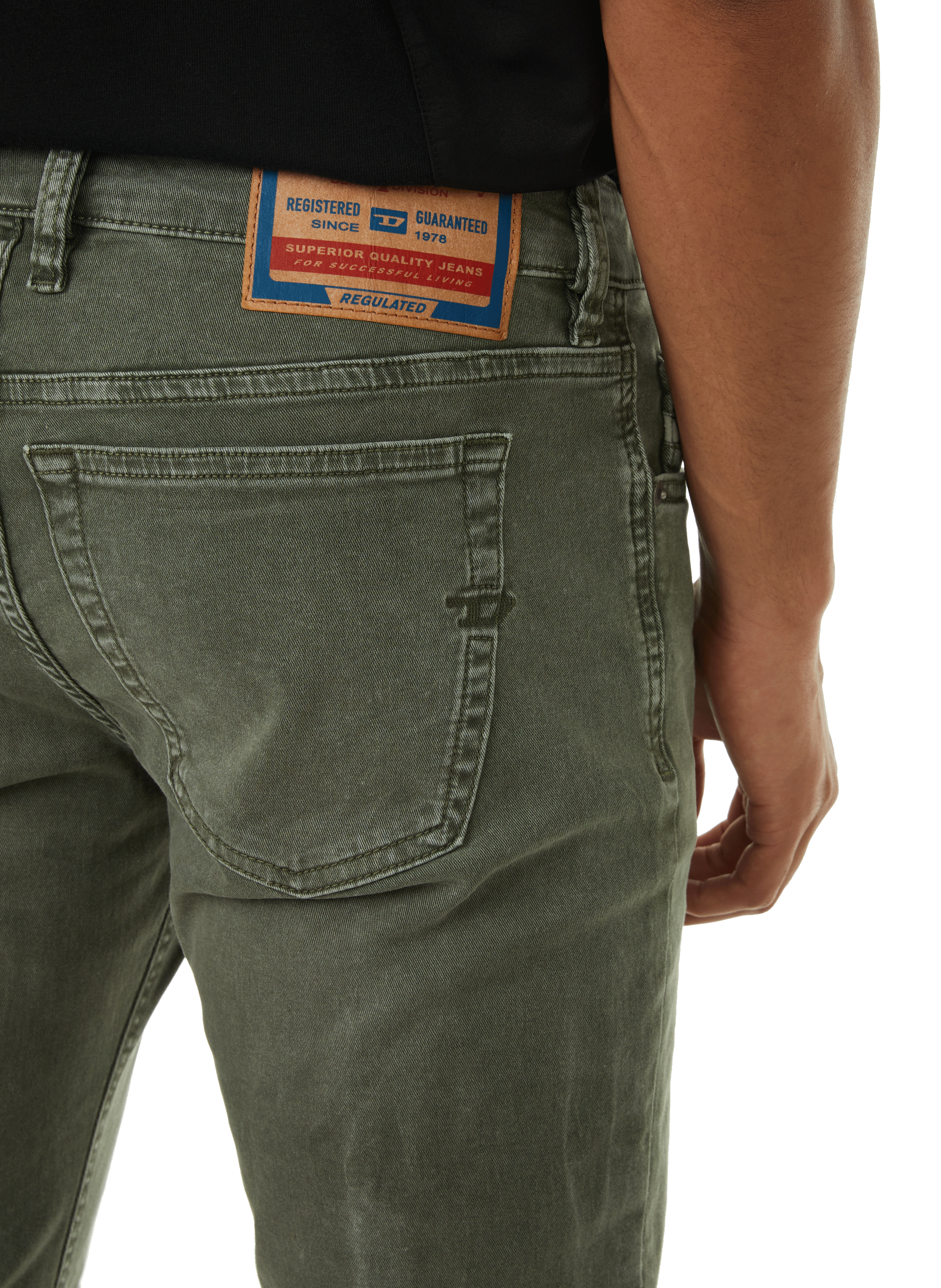 Stretch cotton skinny jeans DIESEL Green