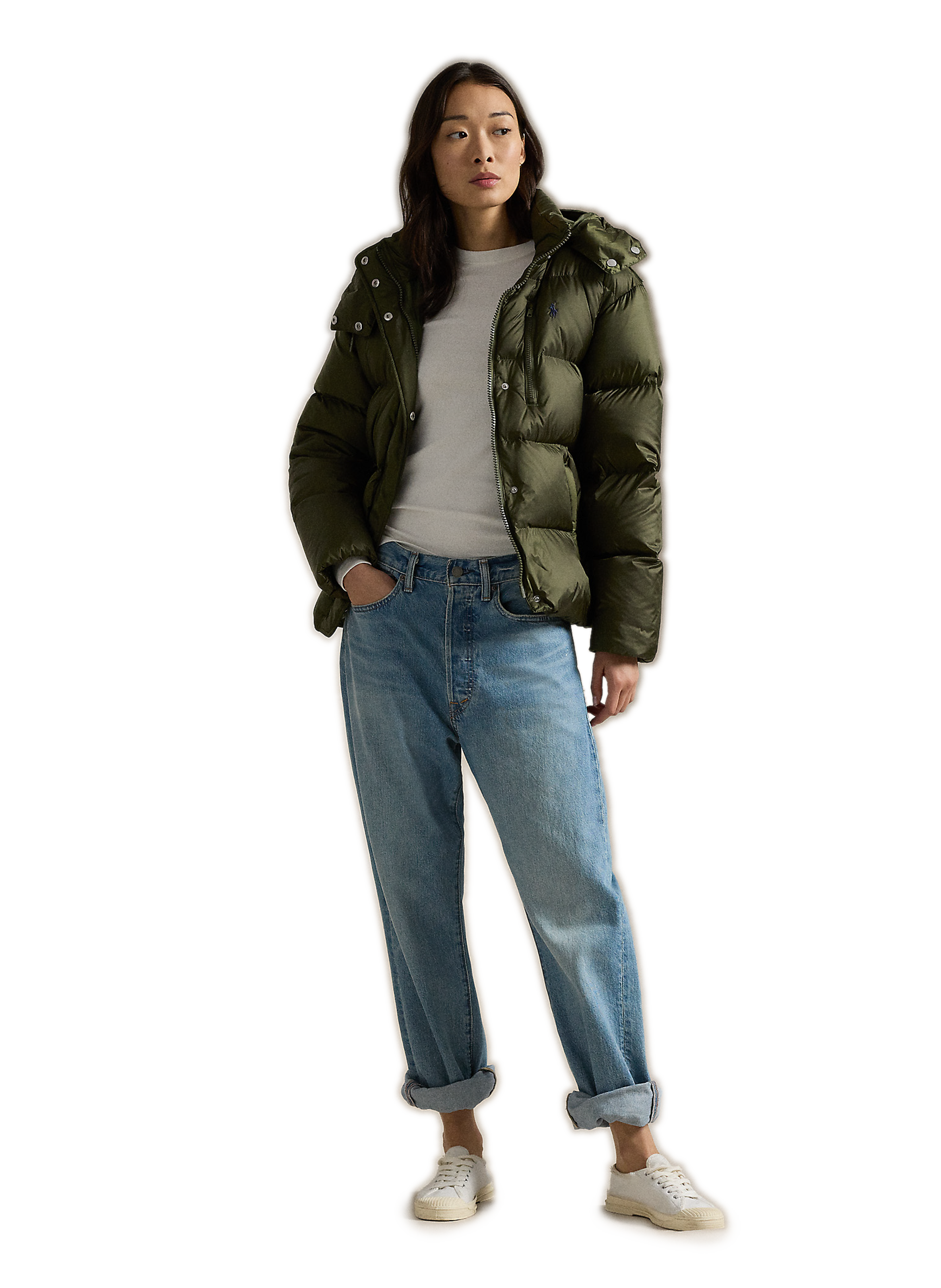 Doudoune matelassée en nylon POLO RALPH LAUREN Kaki