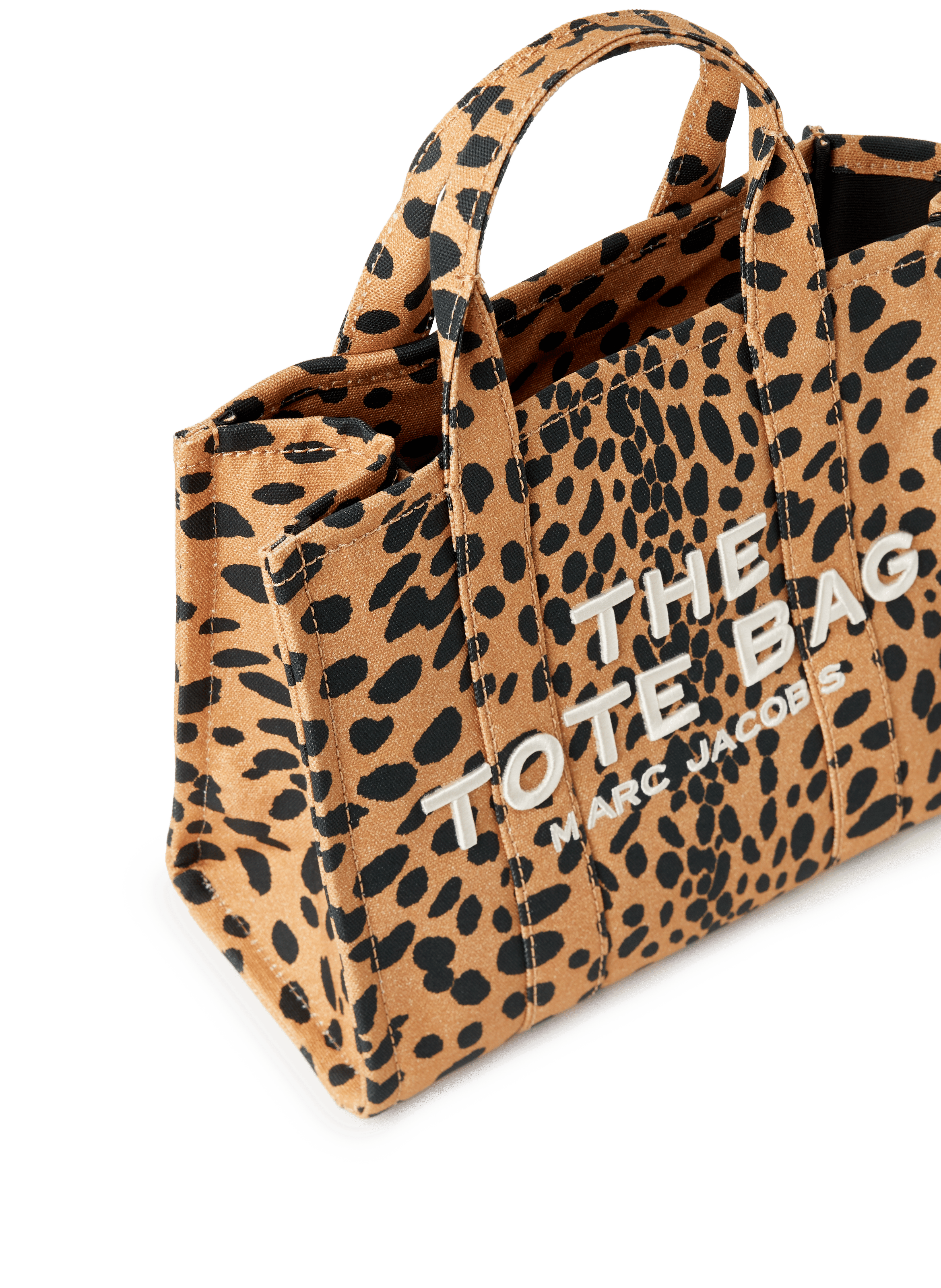 The Cheetah Canvas Large Tote Bag Black