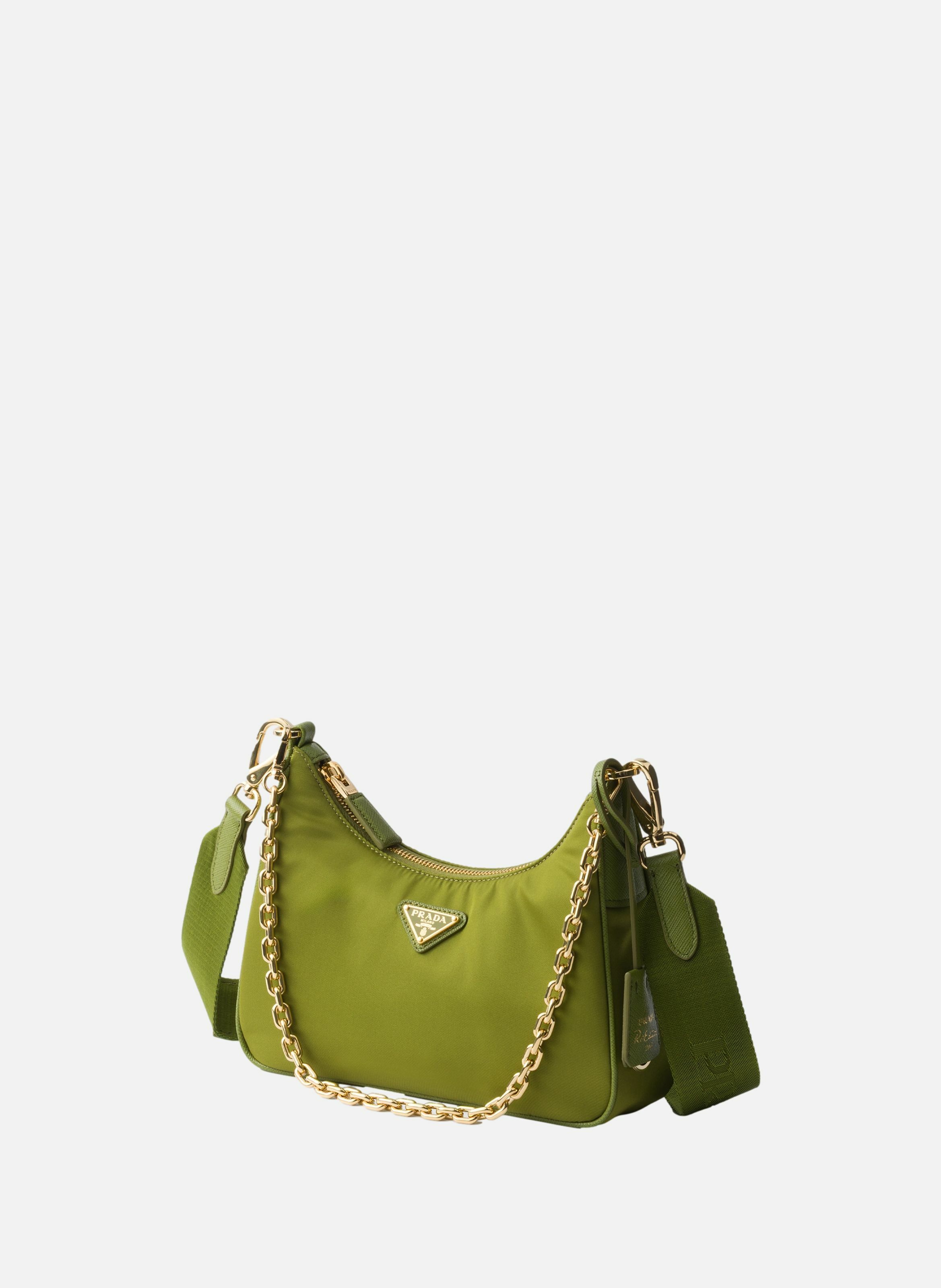 Sac prada re-edition 2005 en re-nylon et cuir saff PRADA Vert