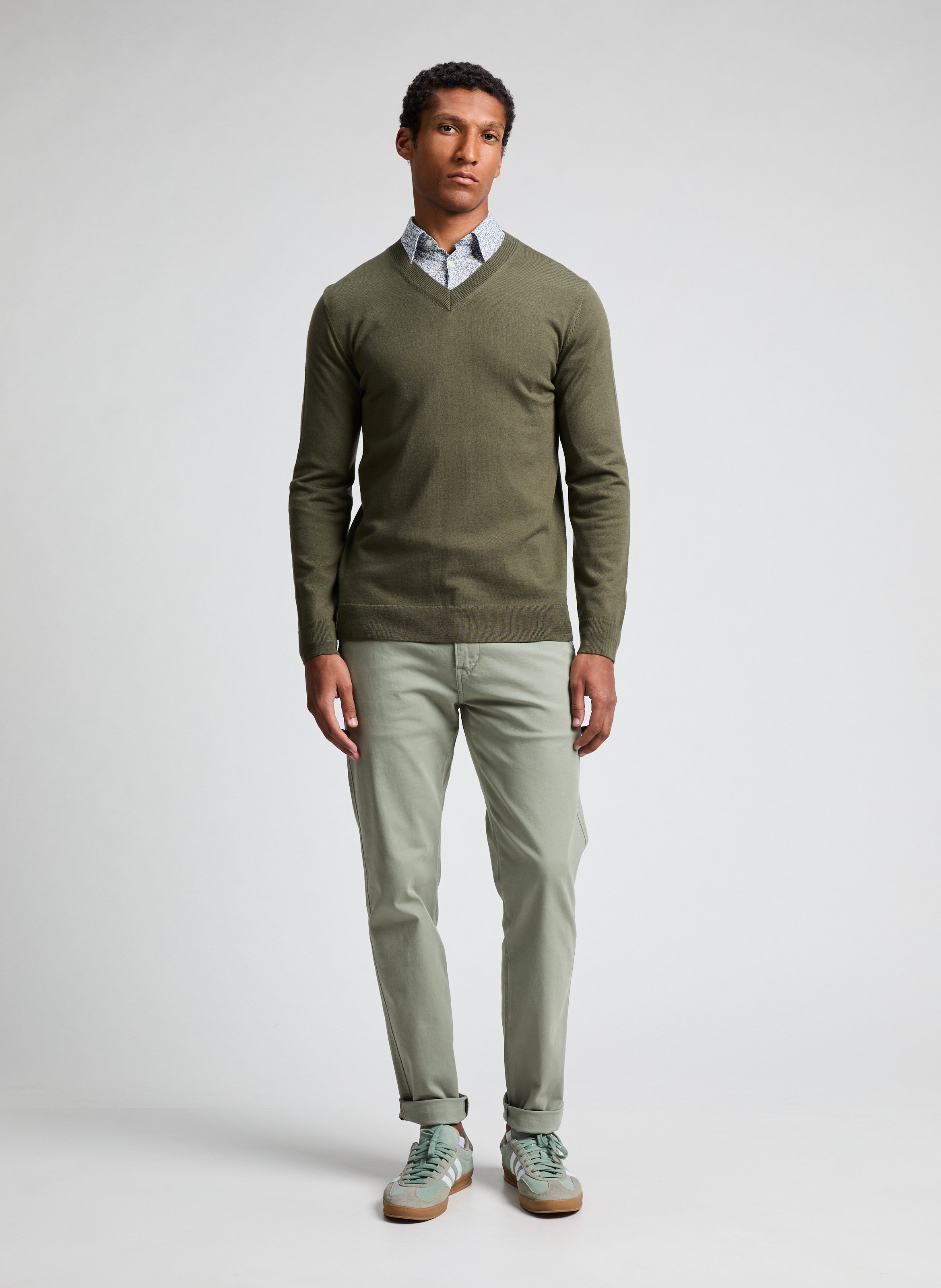 Merino wool jumper AU PRINTEMPS PARIS Green