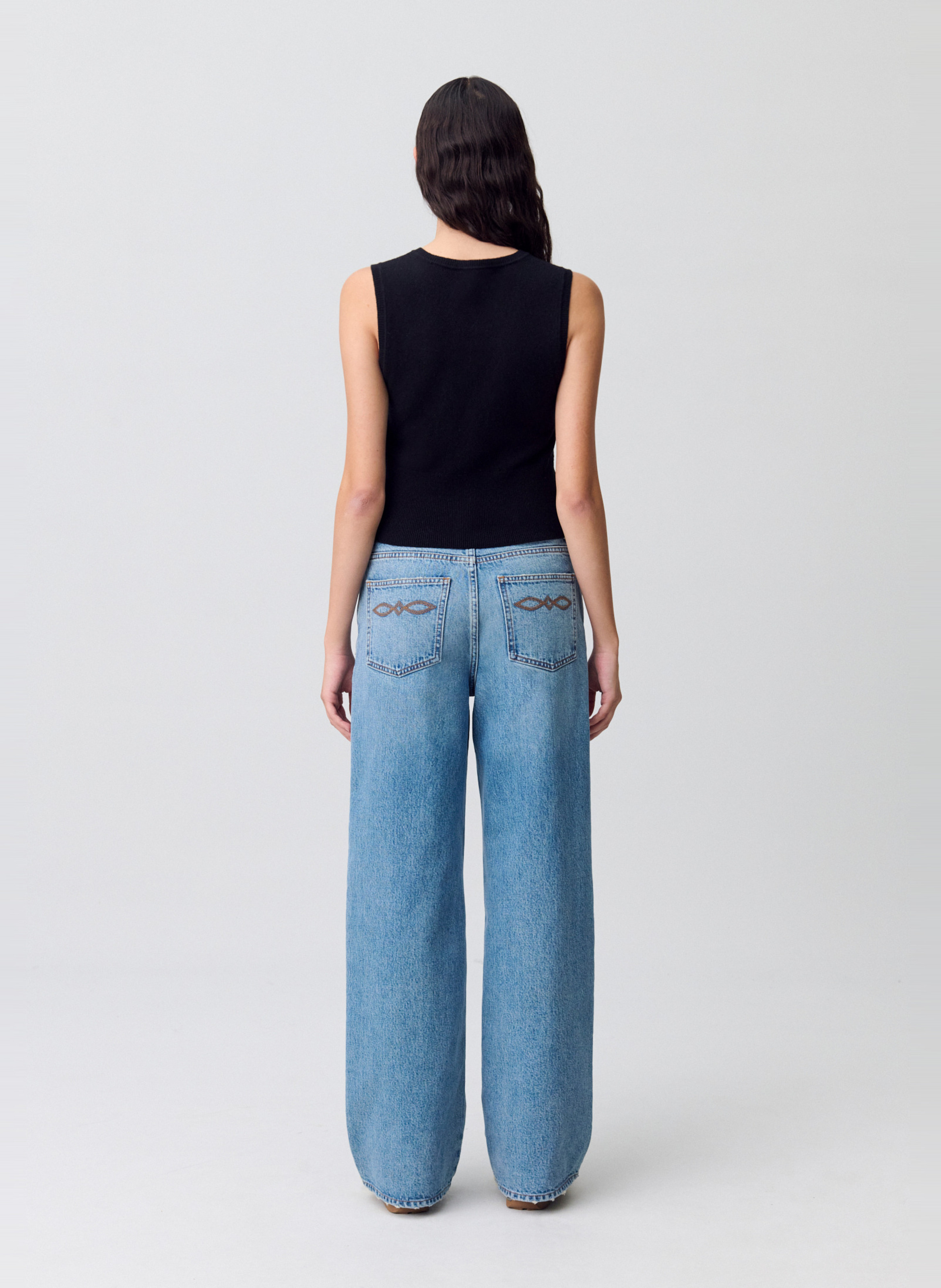 Top ajusté en laine CLAUDIE PIERLOT Noir