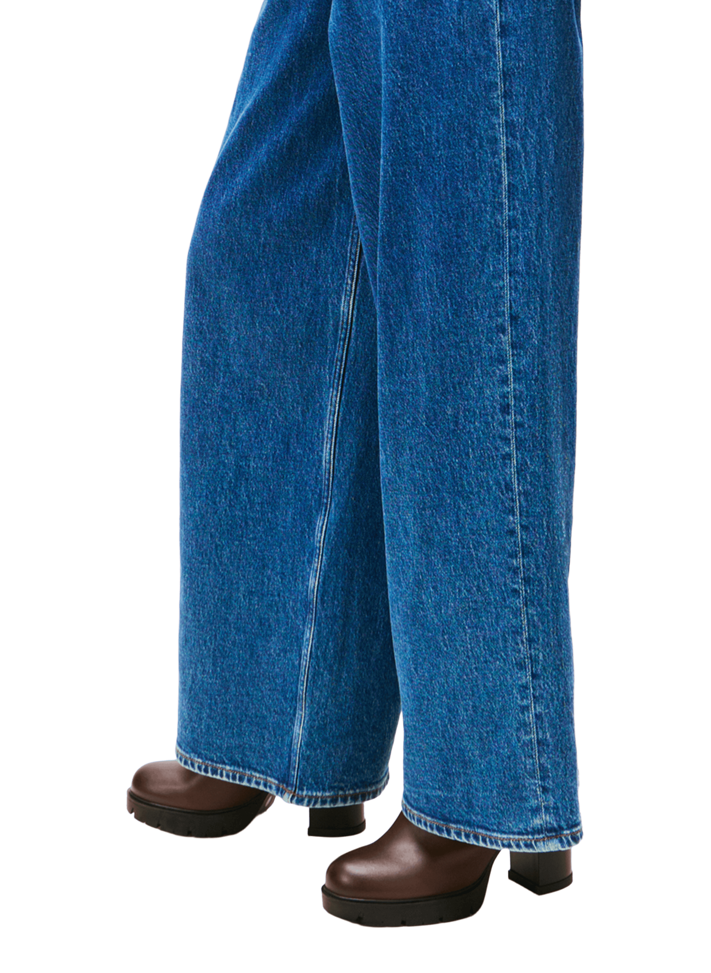 Bottines à talons hauts crantés en cuir TOMMY HILFIGER Marron