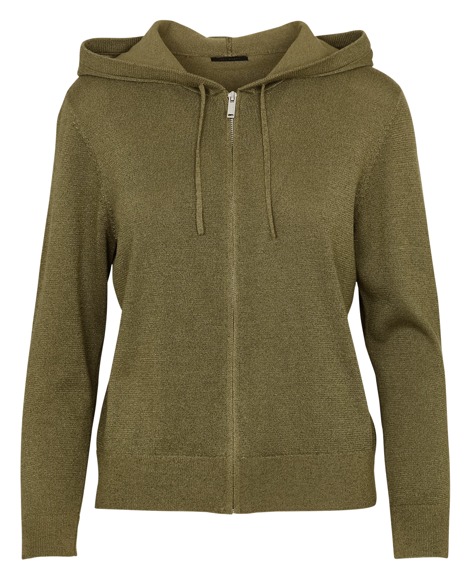 Gilet zippé à capuche en maille IKKS Kaki