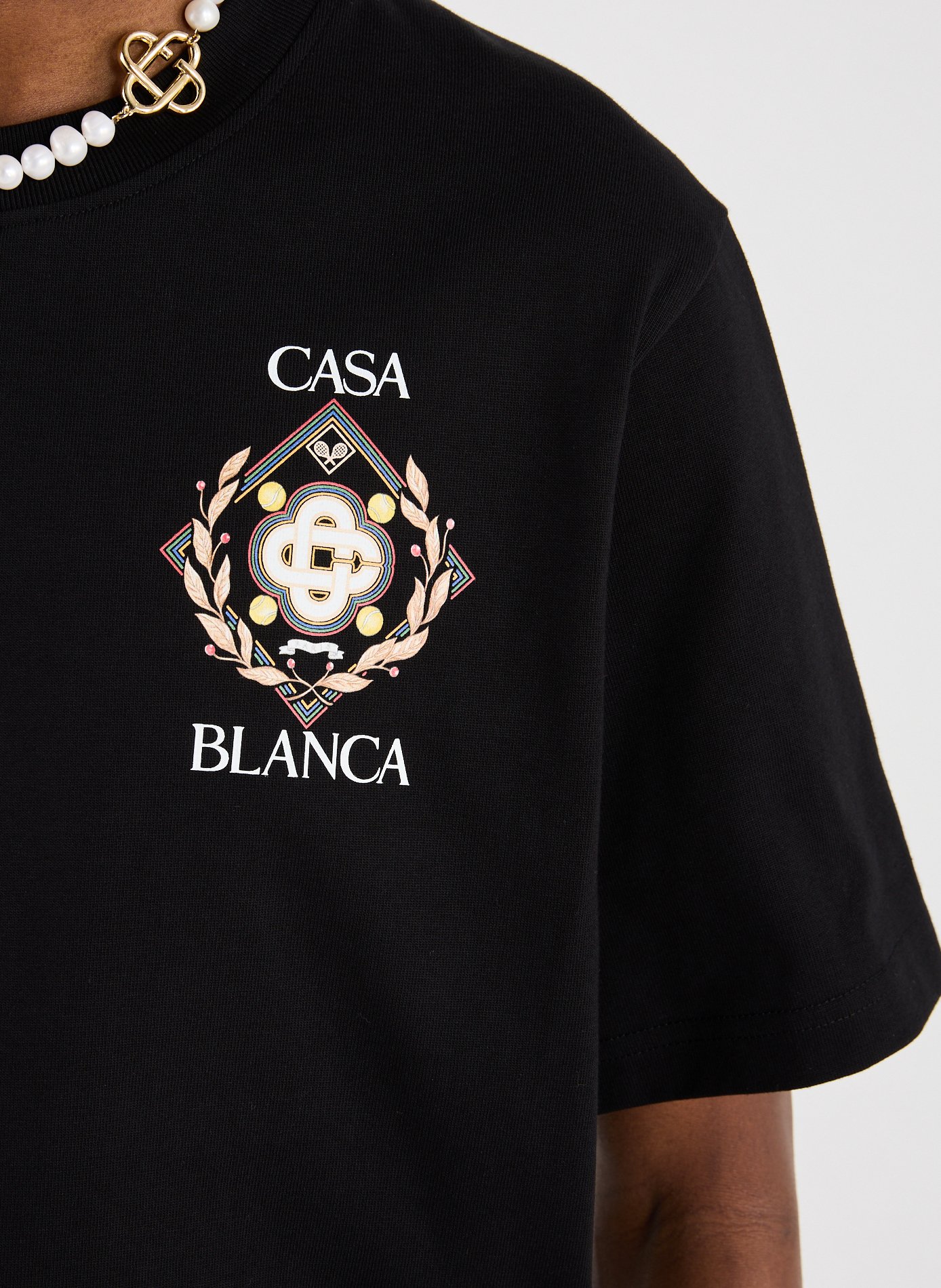 Classic Cotton T-Shirt CASABLANCA PARIS Black