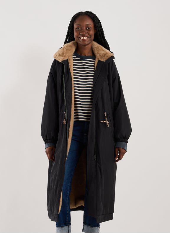 Hooded long coat Blue by BELLEROSE BELLEROSE Hooded long coat Blue