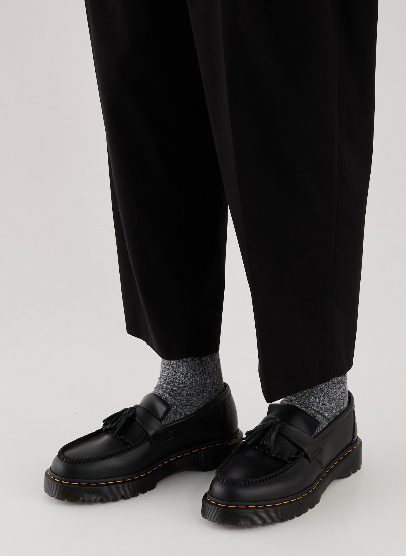 Round-toe leather moccasins DR. MARTENS Black