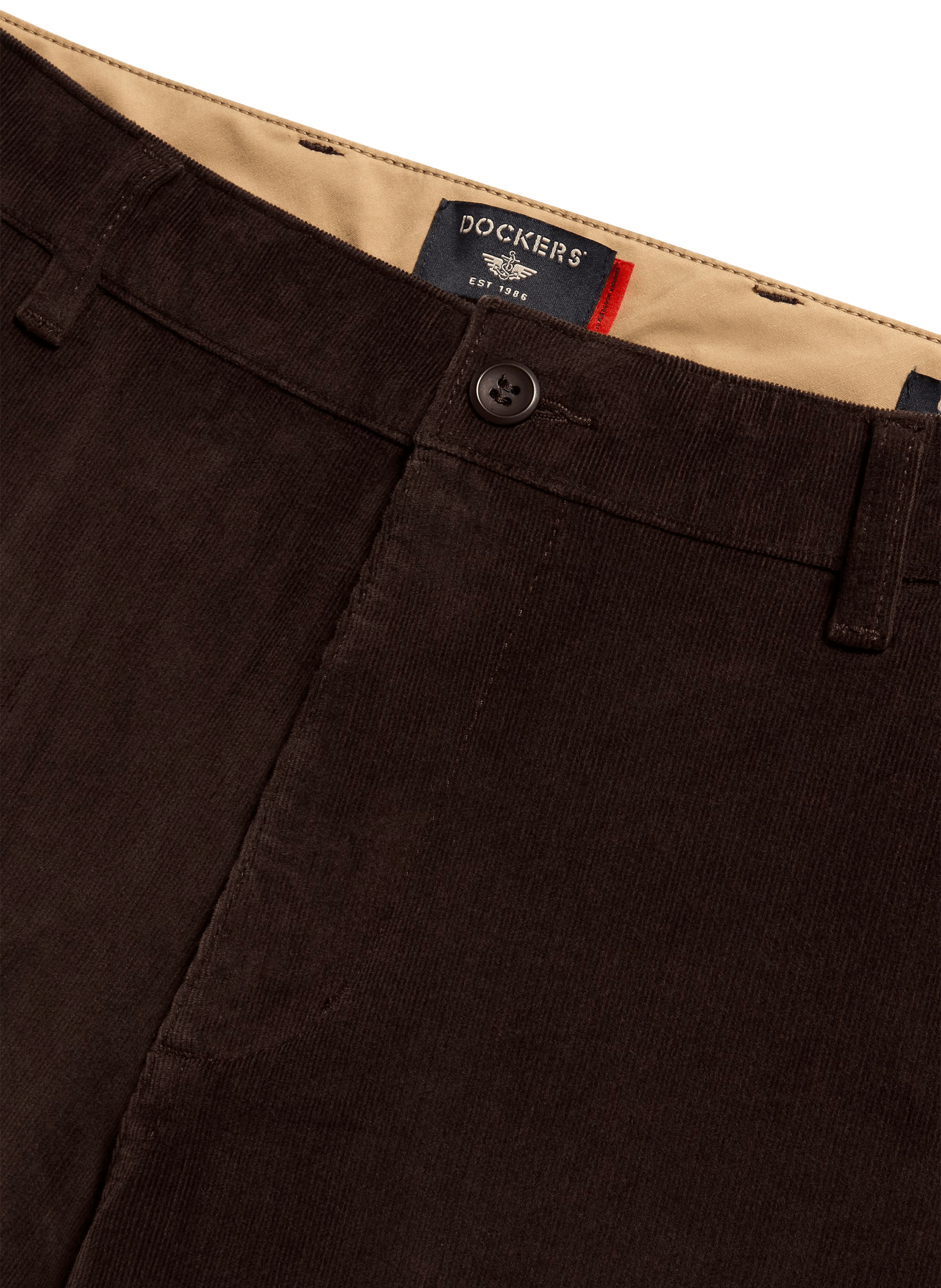 Pantalon droit en coton DOCKERS Marron