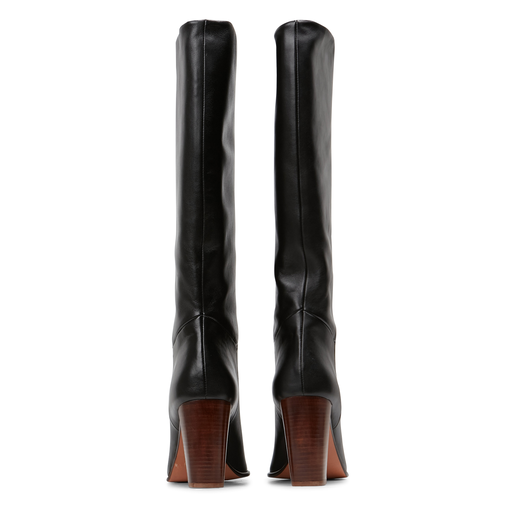 Bottes à talon en cuir ciry BA&SH Noir