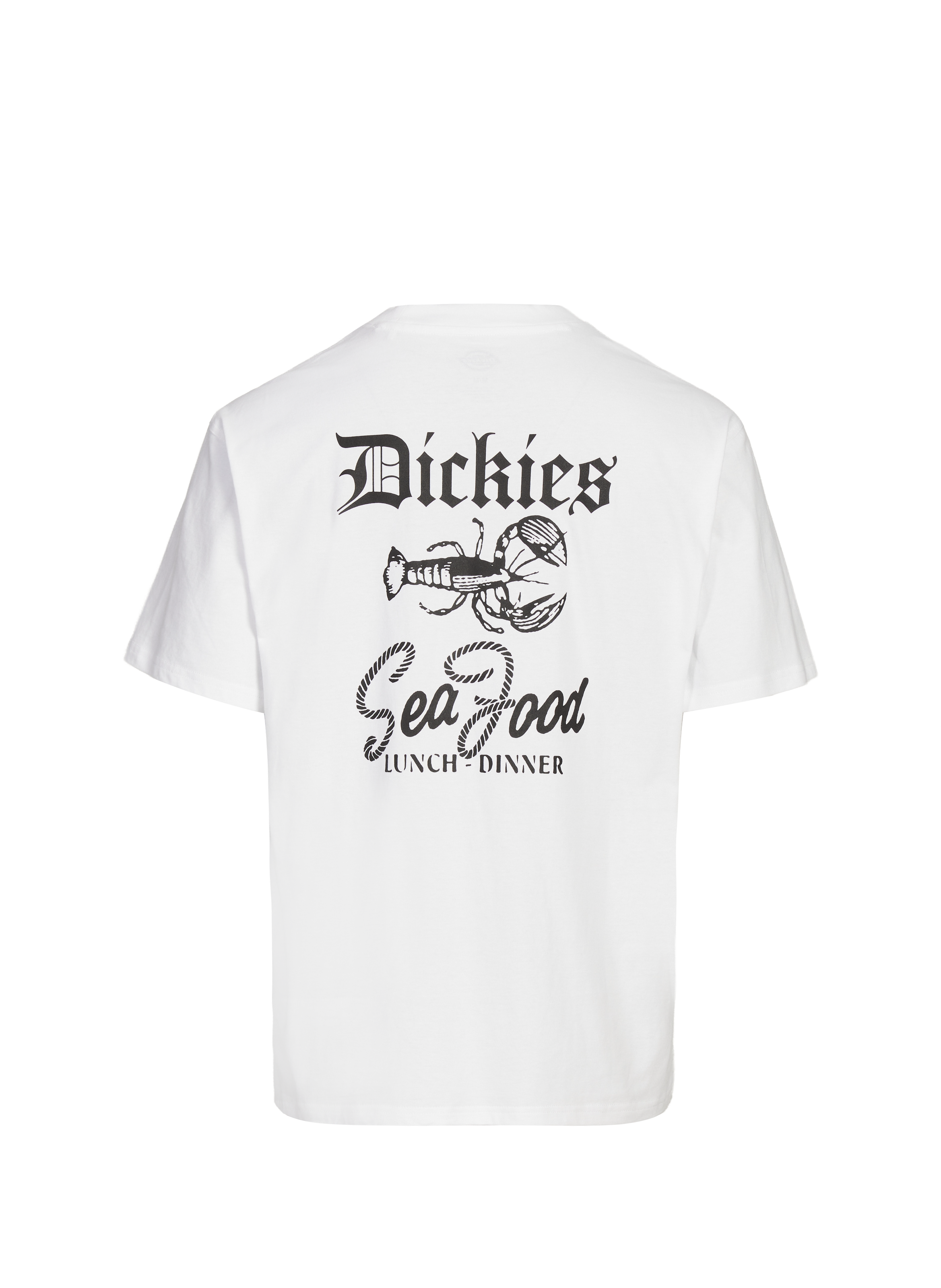 Biker-style cotton t-shirt DICKIES White