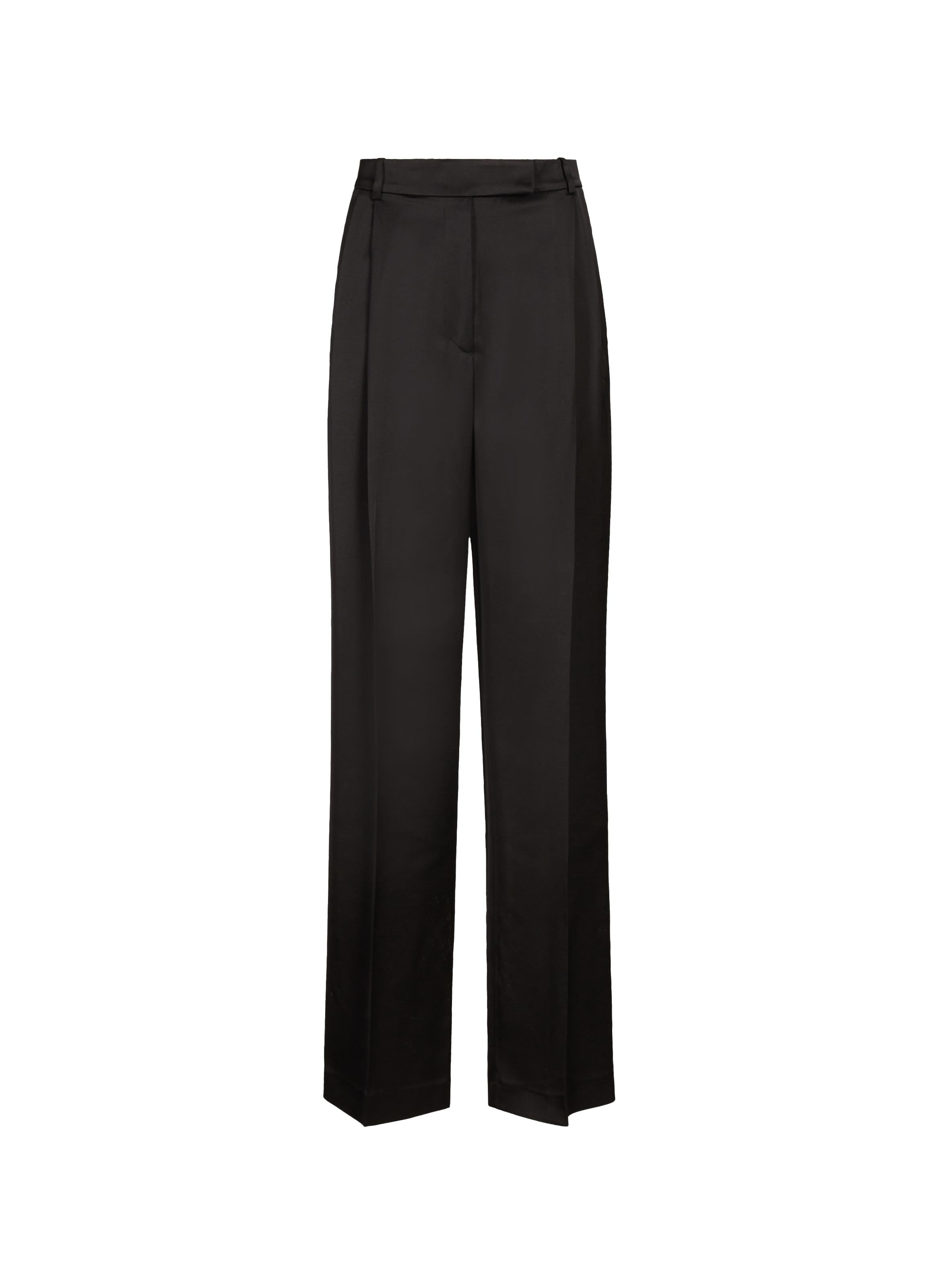 ROHE FRAMES Pantalon droit satiné Noir