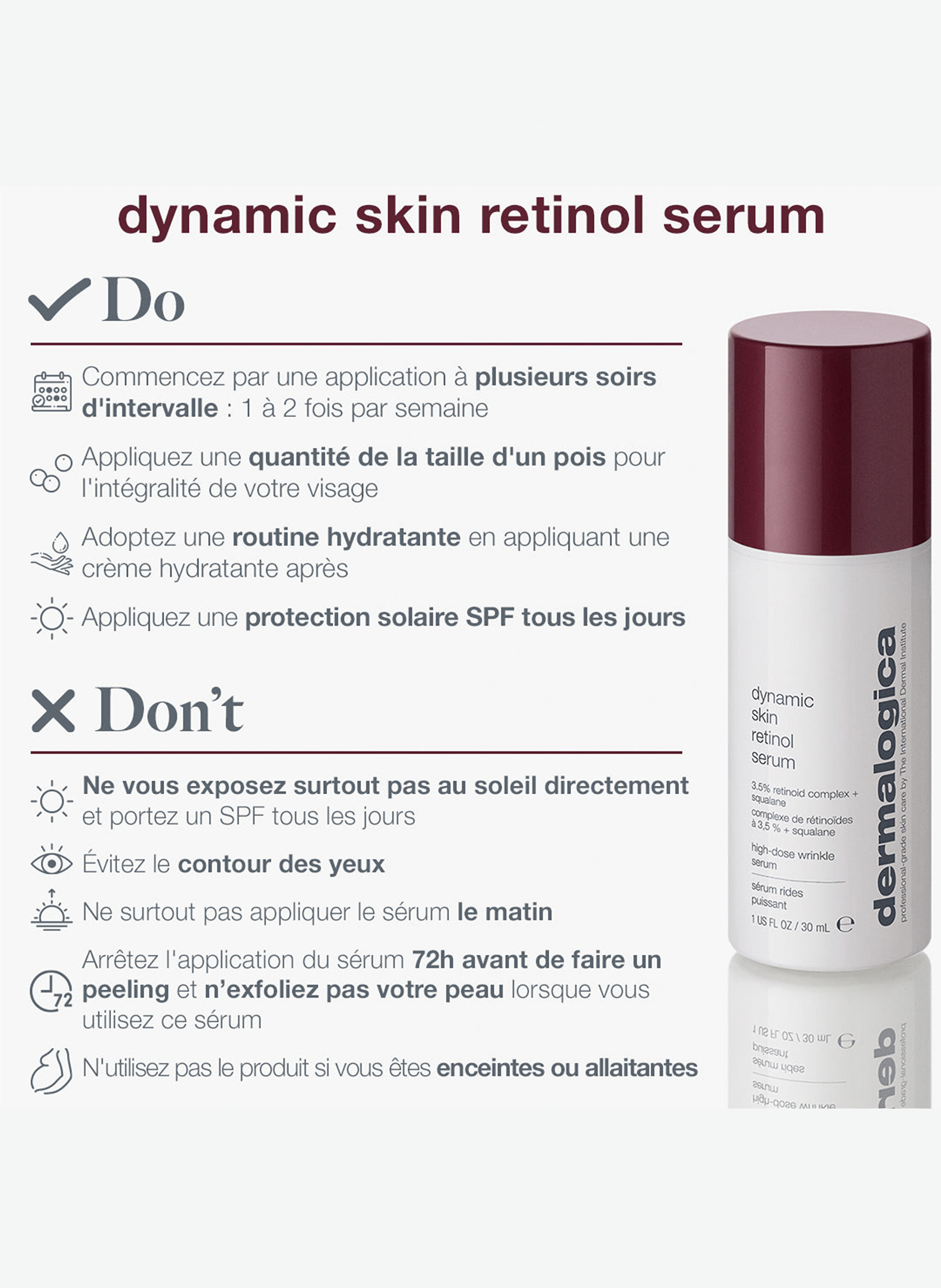 Dynamic skin retinol serum DERMALOGICA No color