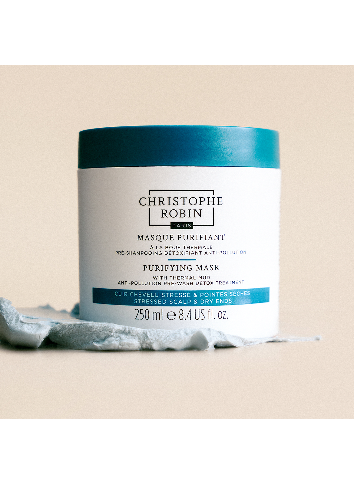 Masque purifiant à la boue thermale CHRISTOPHE ROBIN No color