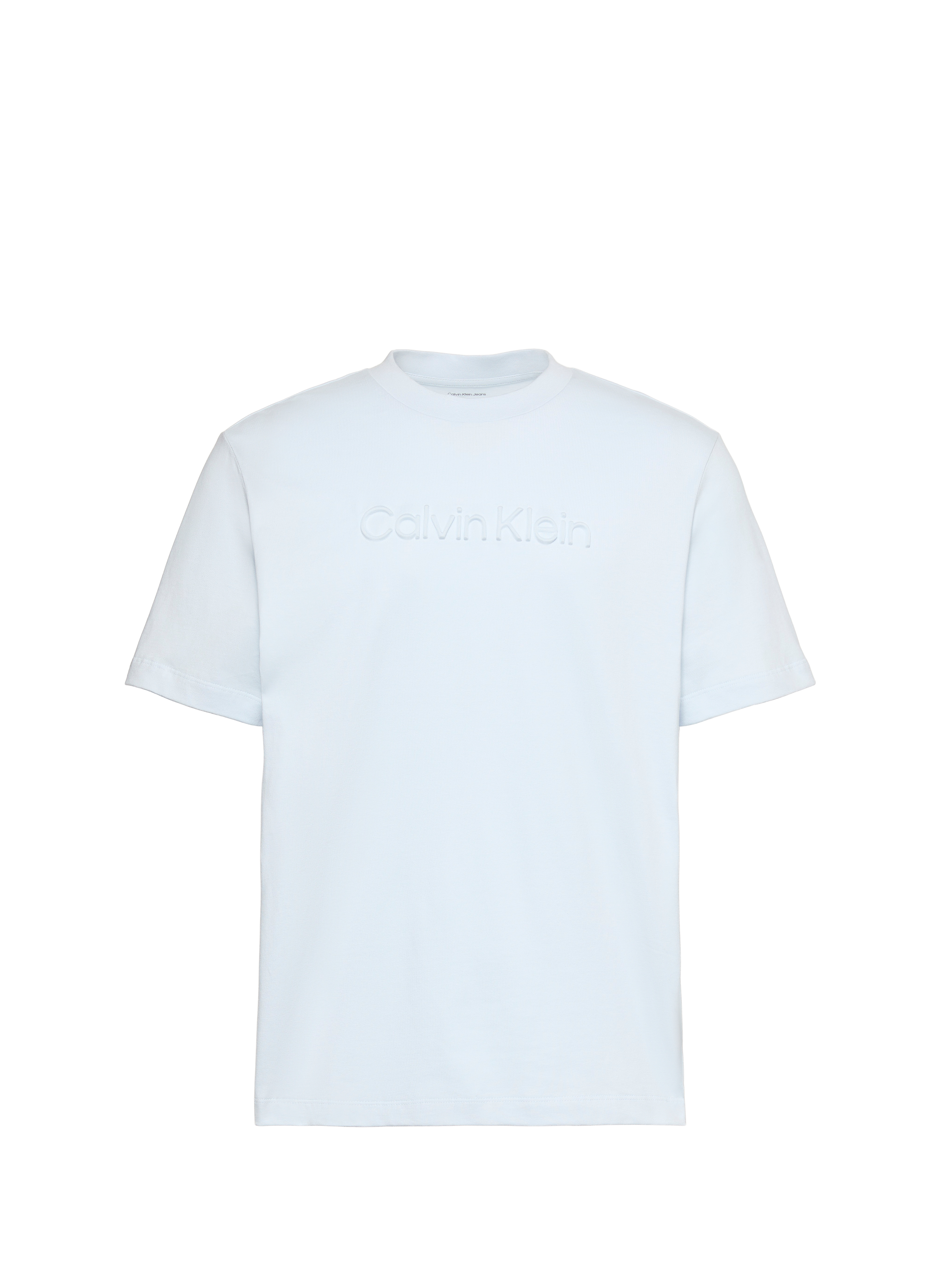 Embroidered BCI cotton t-shirt CALVIN KLEIN Blue