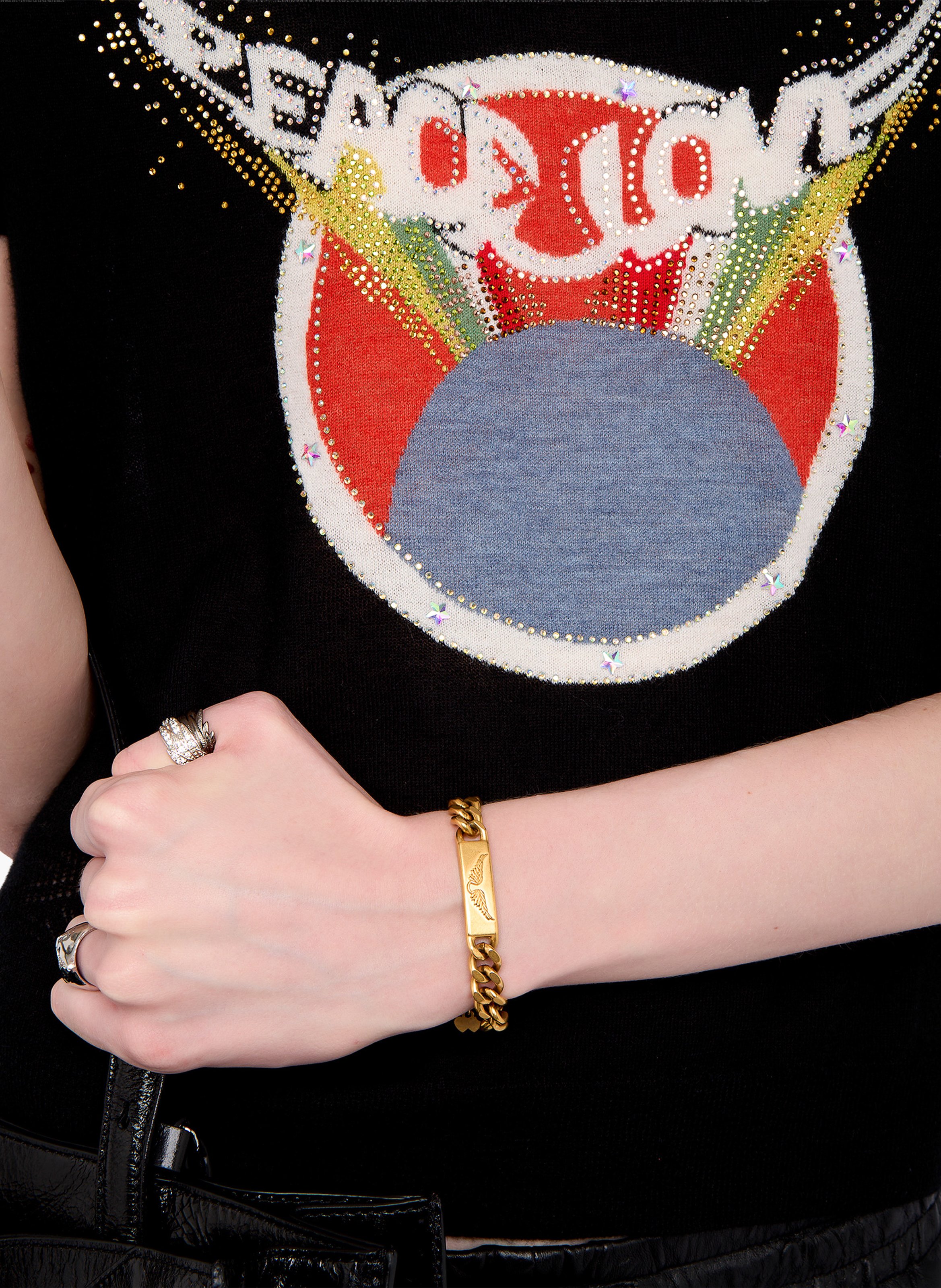 Tee-shirt col rond en cachemire idal ZADIG&VOLTAIRE Noir