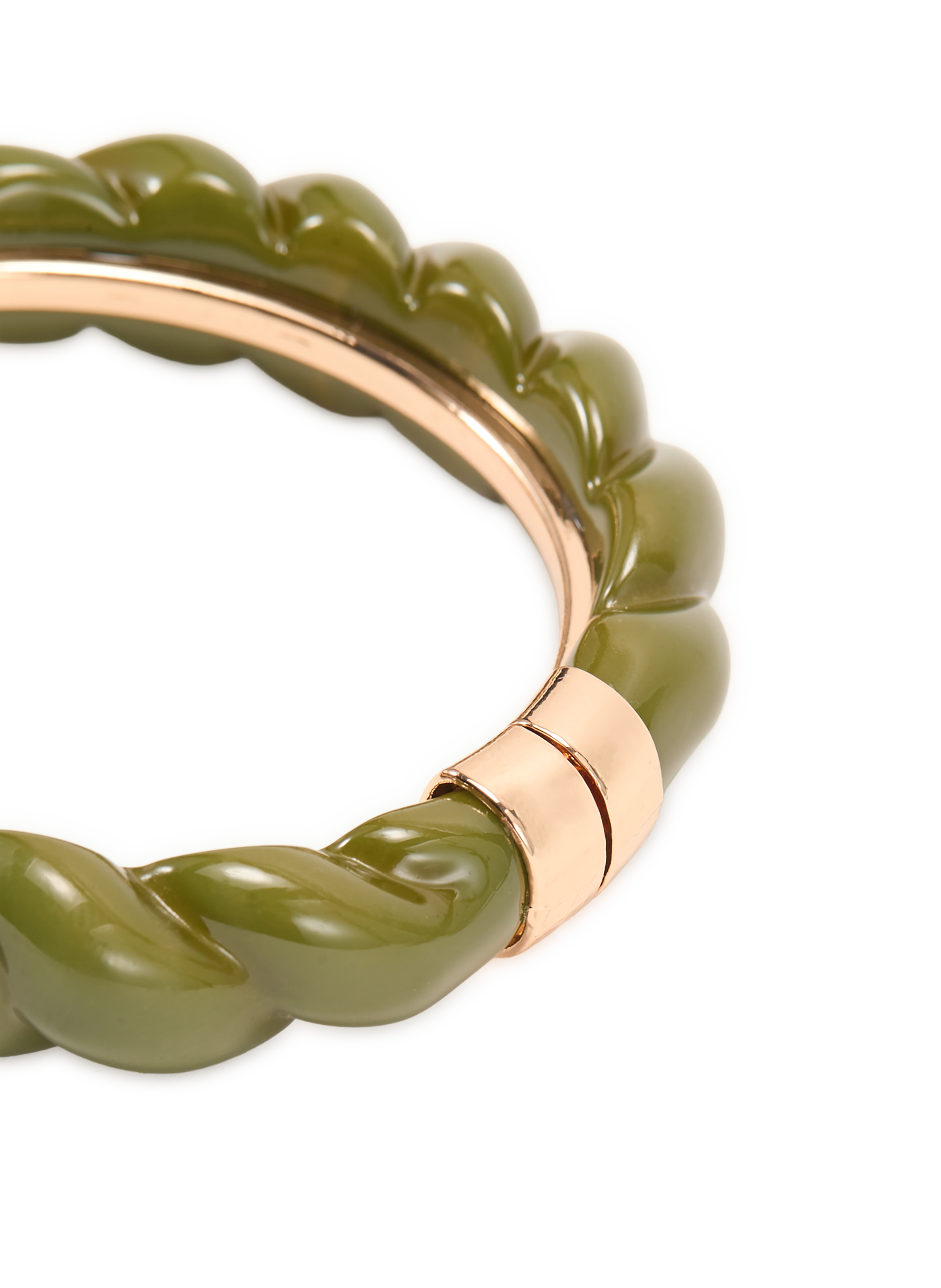 Resin openable bangle AU PRINTEMPS PARIS Green