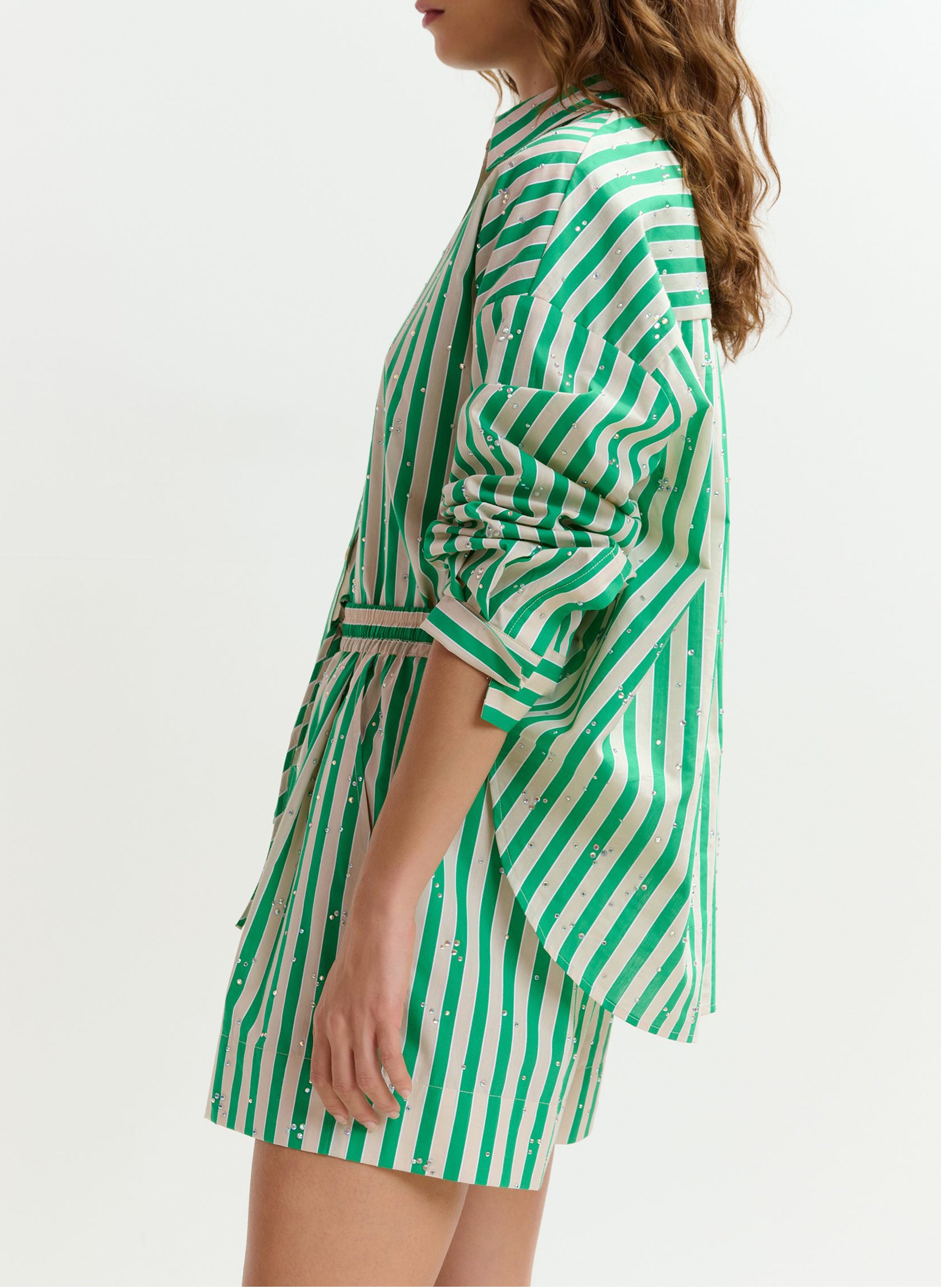 Chemise col classique en coton mélangé jelief ESSENTIEL ANTWERP Vert