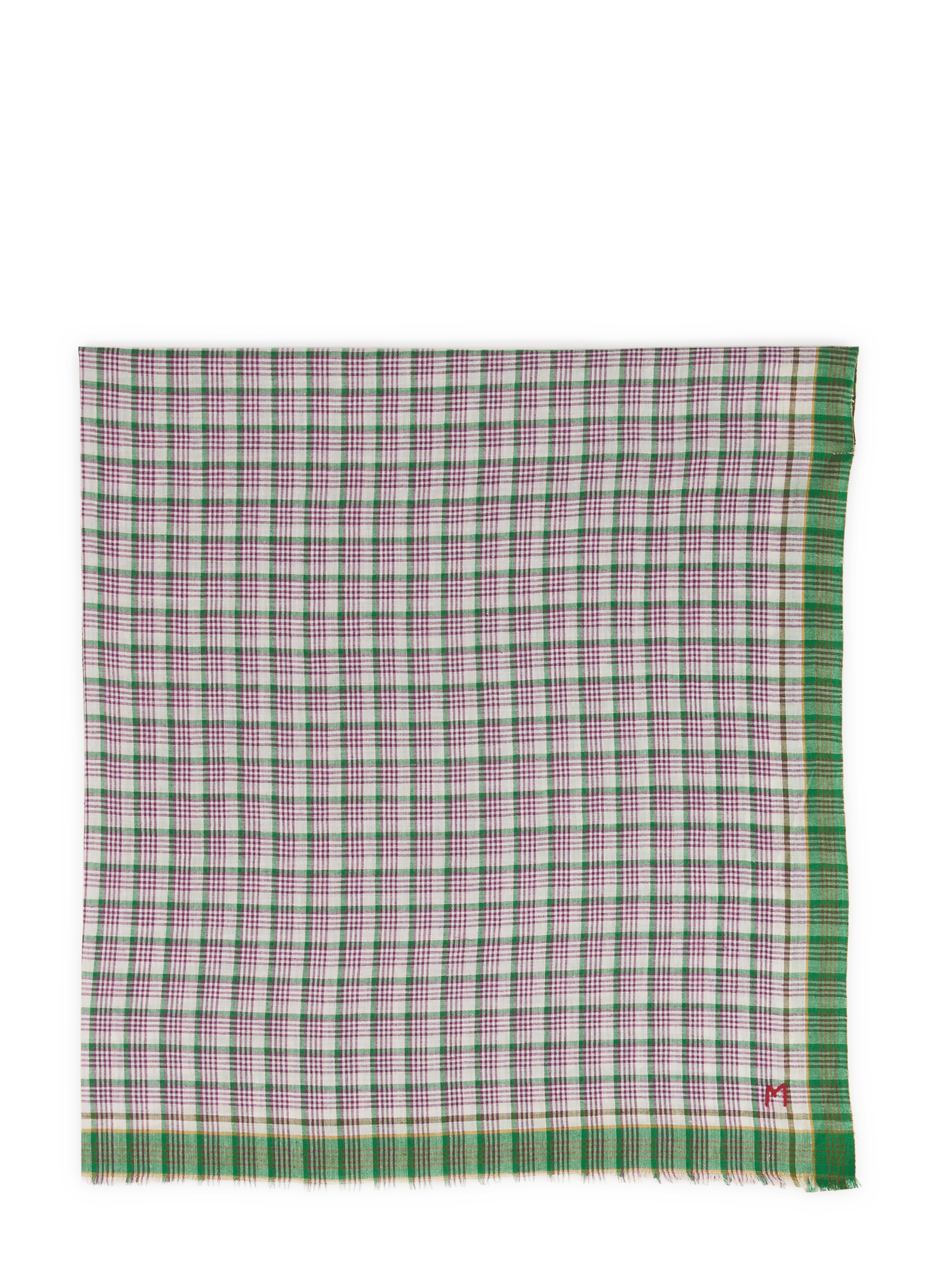 Foulard carré à carreaux en coton MOISMONT Multicolore