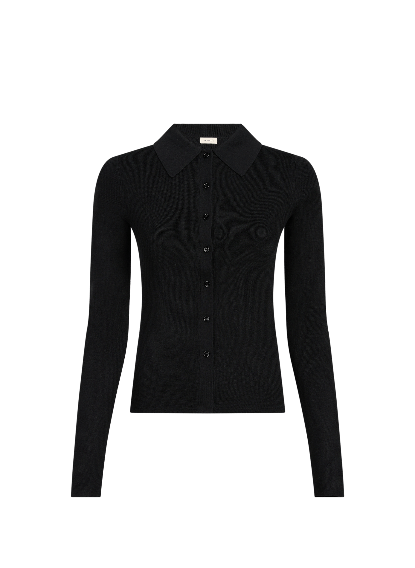 Lili silk, wool, and cashmere cardigan ALMADA Black