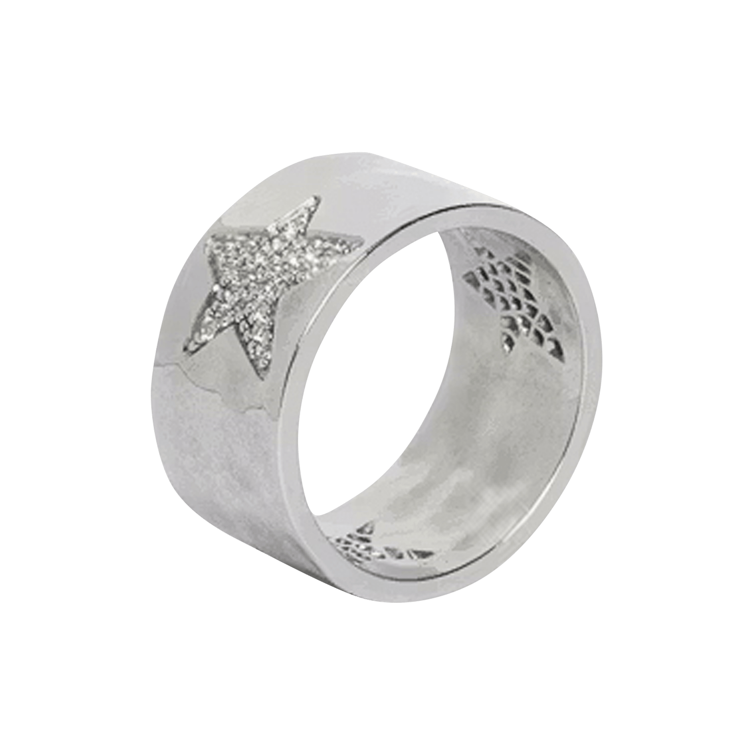 Bague martelée avec étoiles rock star ZADIG&VOLTAIRE Argent