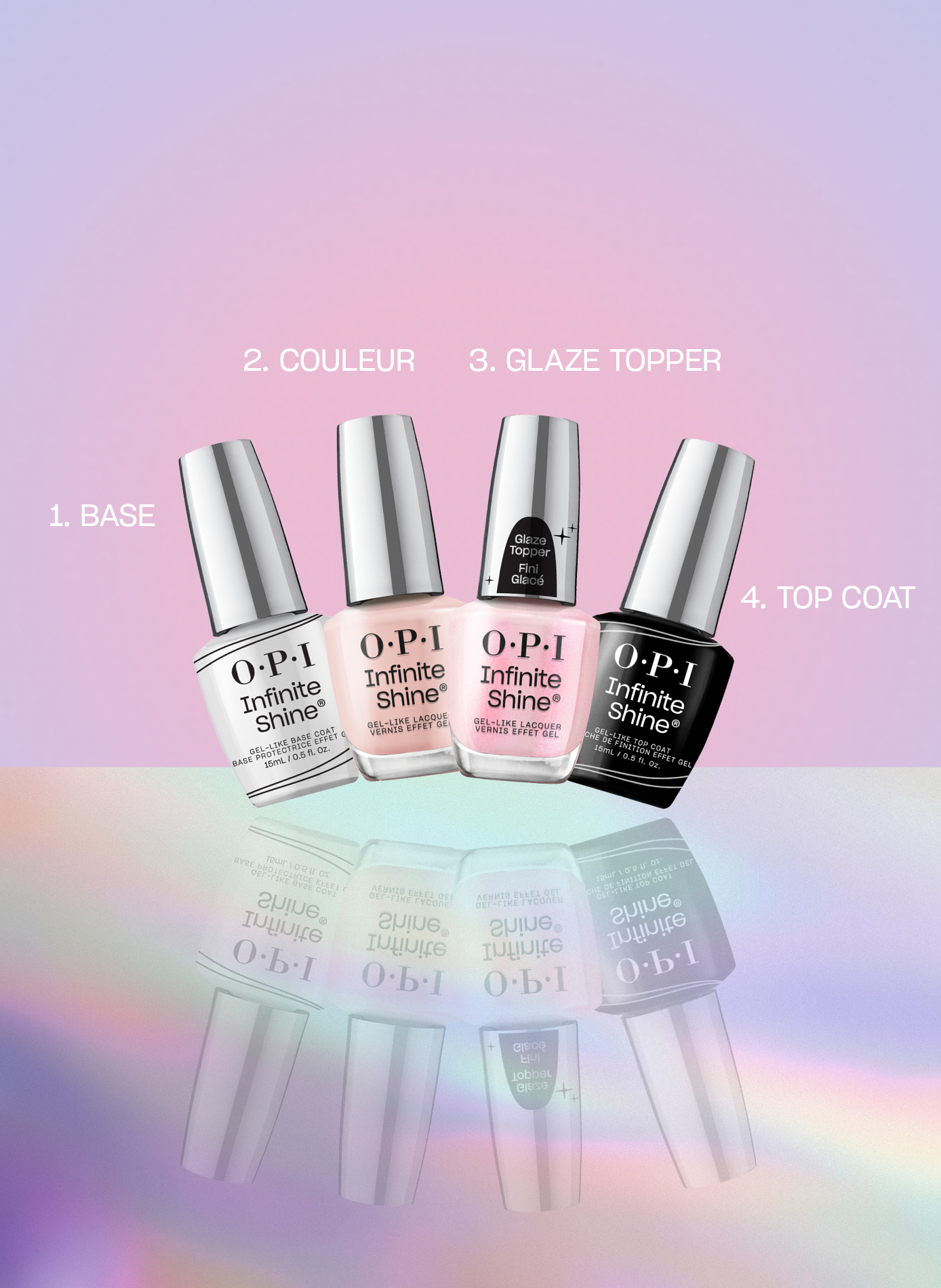 Moon Gleam - Long-lasting gel effect nail polish, glazed finish OPI Bleu clair
