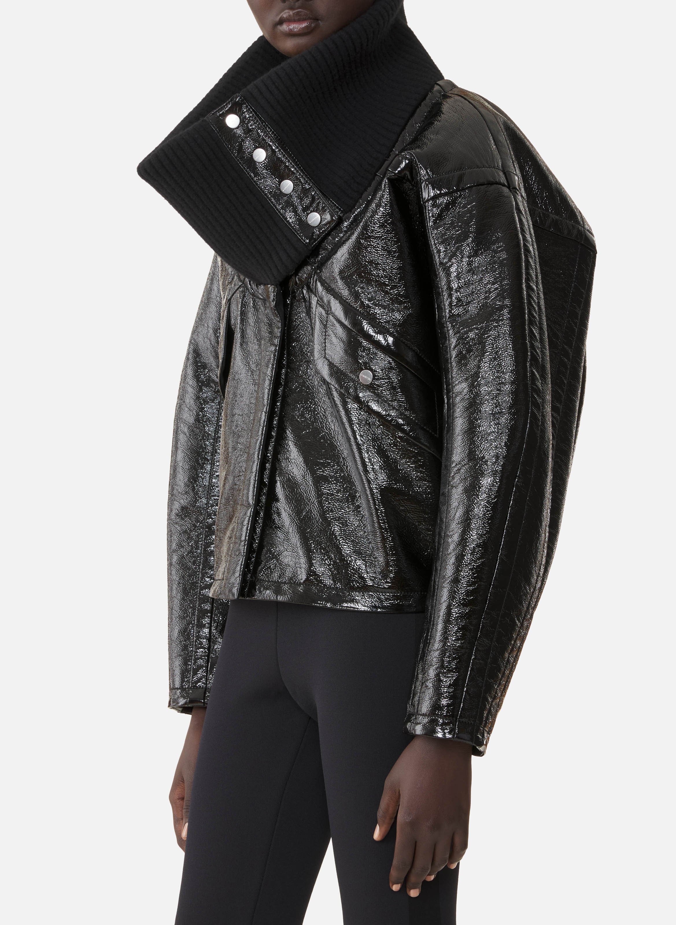 Manteau court en vinyle LANVIN Noir