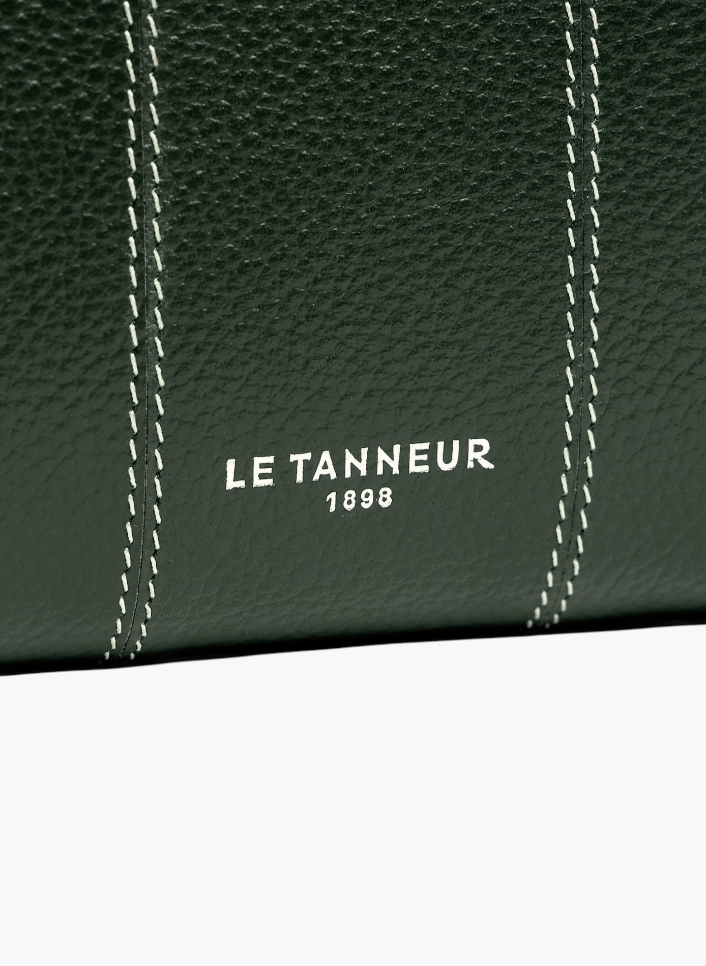 Petit portefeuille marguerite en cuir grainé LE TANNEUR Vert