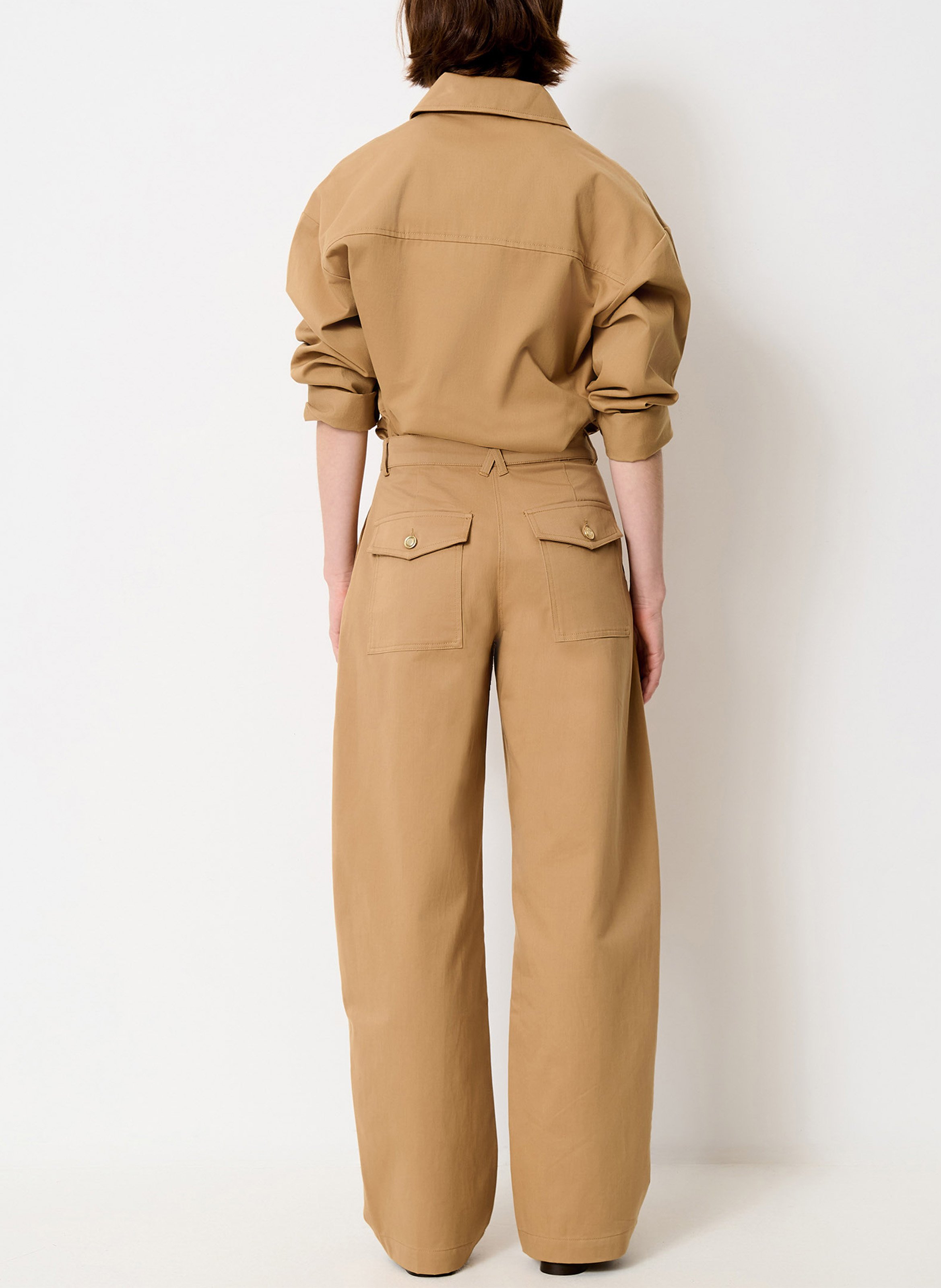Pantalon arrondi taille haute milon SESSUN Beige