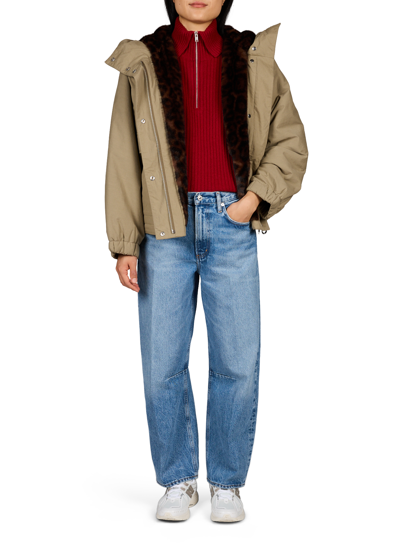 Hoodie JENNA F P1133 in gemengd katoen BELLEROSE Beige