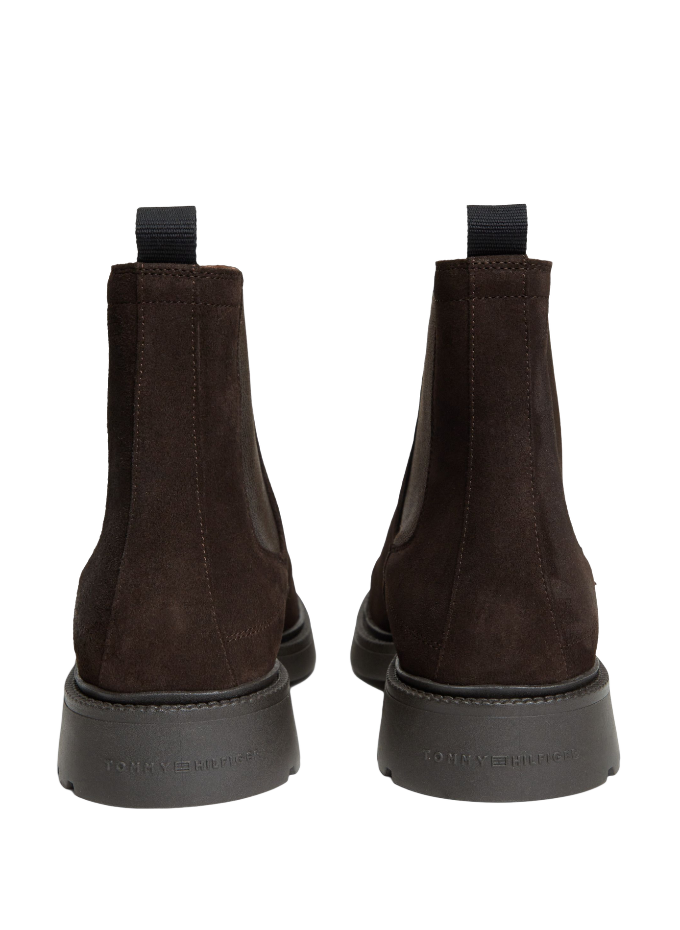 Chunky suede Chelsea boots TOMMY HILFIGER Brown