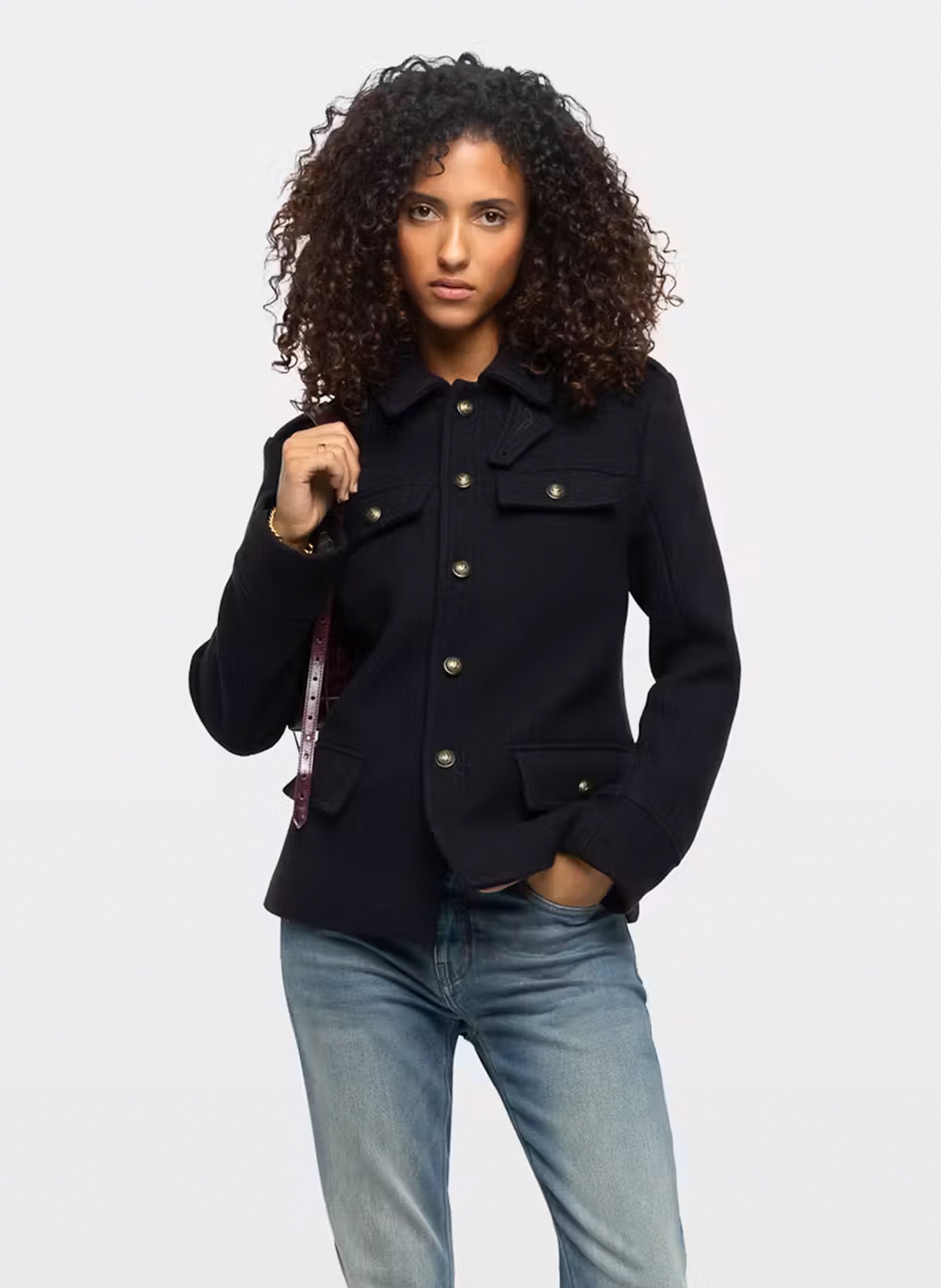 Veste col classique en laine mélangée veram ZADIG&VOLTAIRE Bleu
