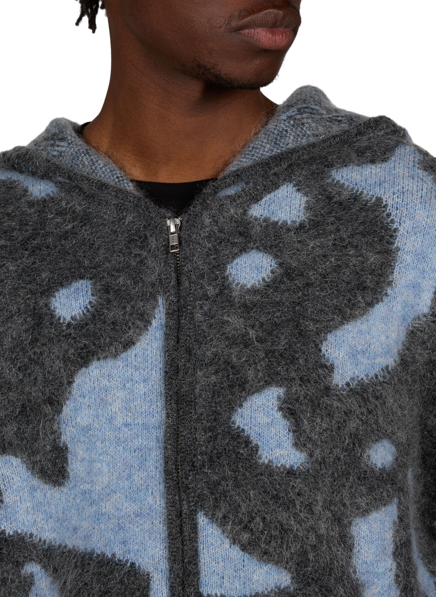 Oversized wool-blend cardigan WON HUNDRED Blue