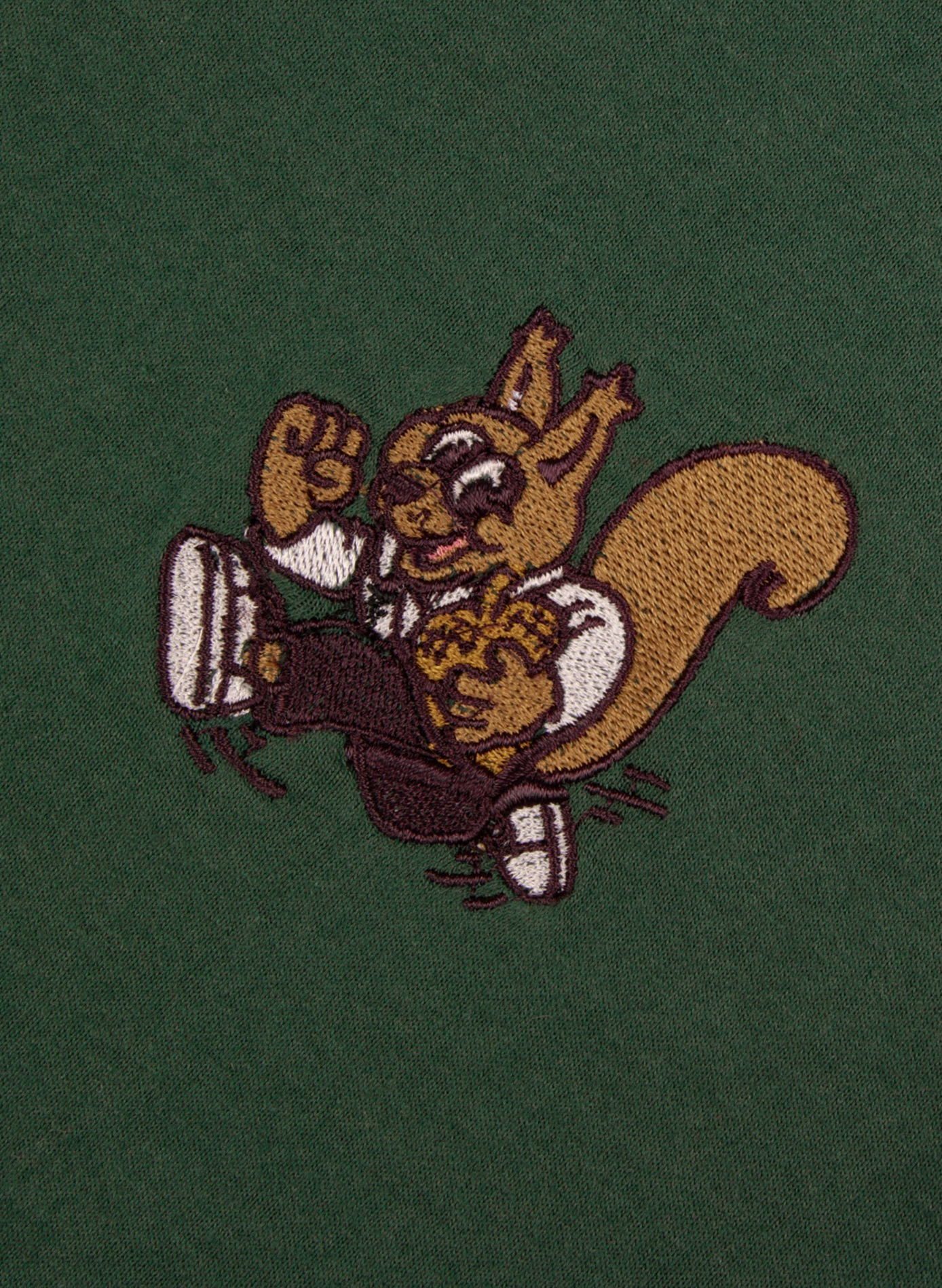 Geborduurd Arcy T-shirt van katoen FAGUO Groen