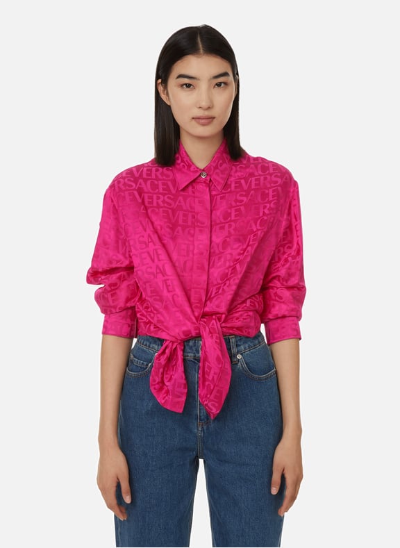 CHEMISE SATINe EN VISCOSE ET SOIE VERSACE pour FEMME Printemps