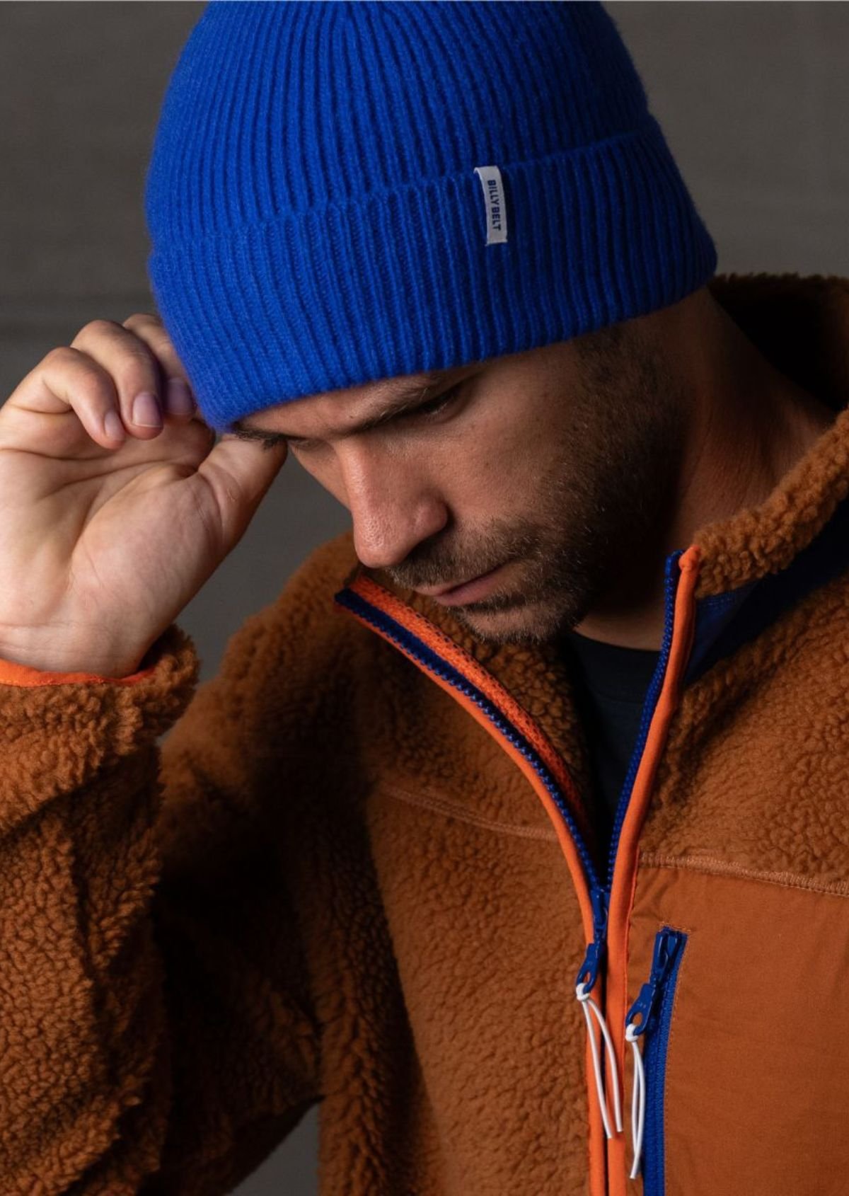 Bonnet en laine d'agneau BILLYBELT Bleu