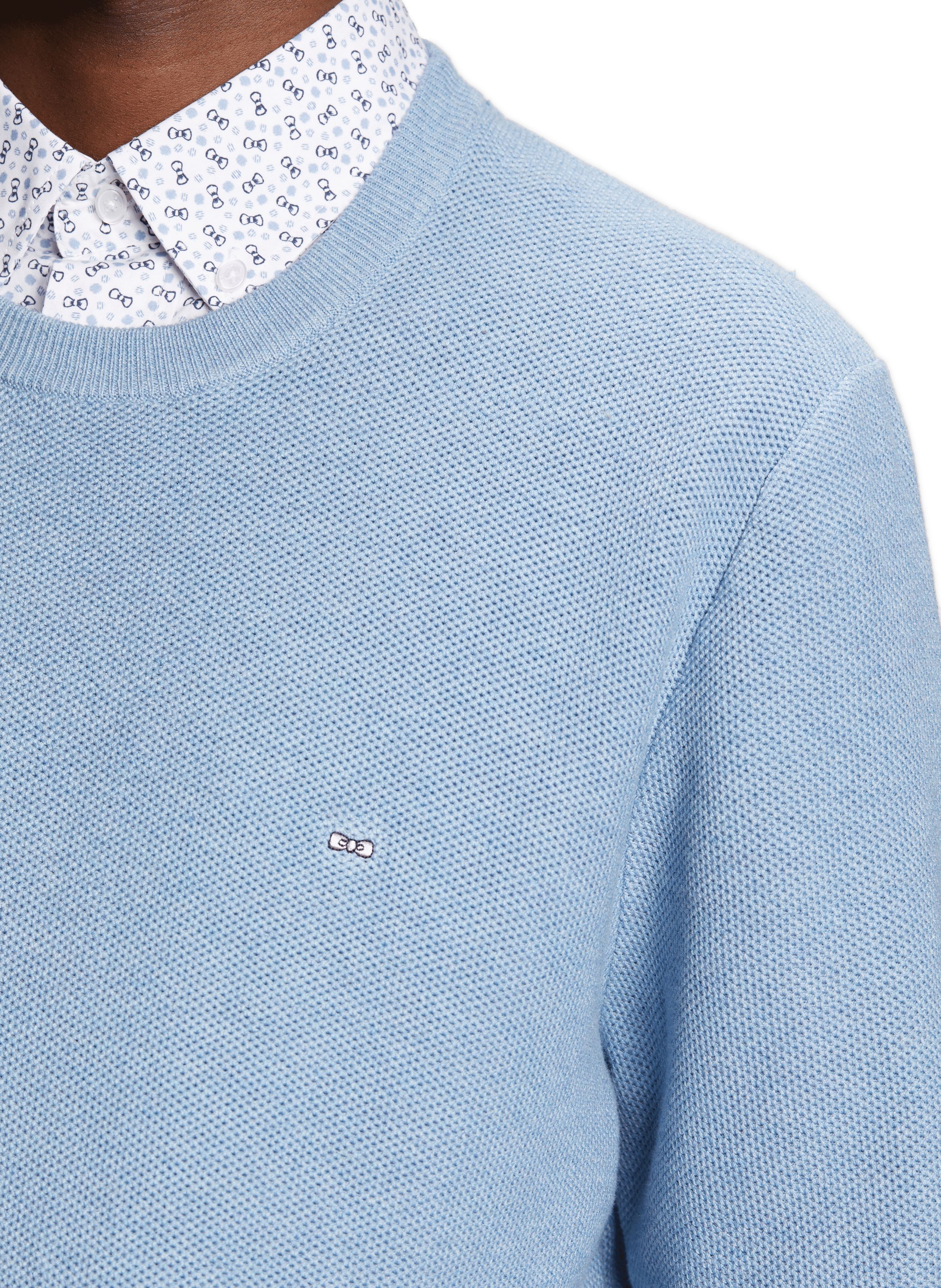 Cotton piqué jumper EDEN PARK Blue