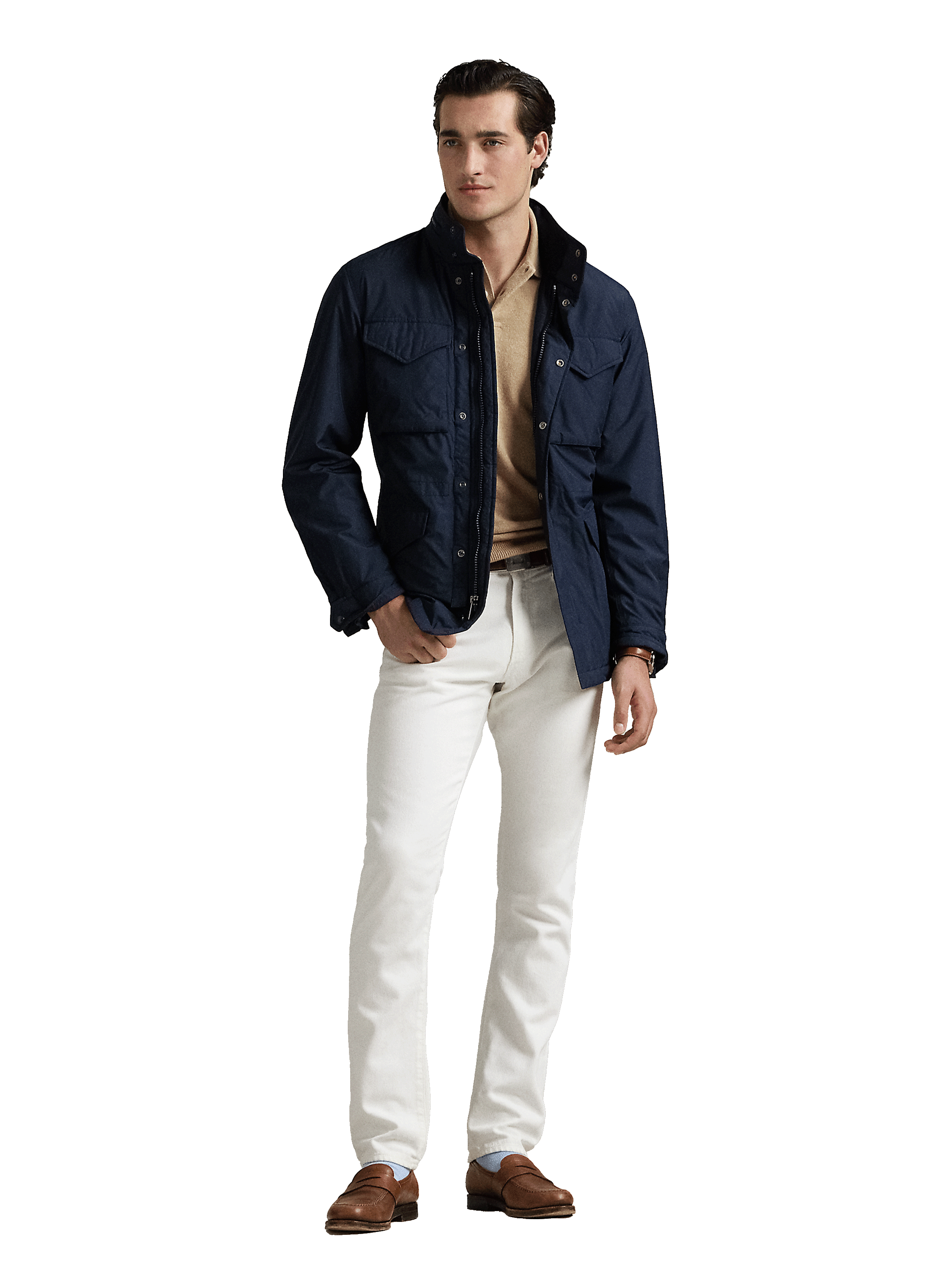 Blouson uni Bleu