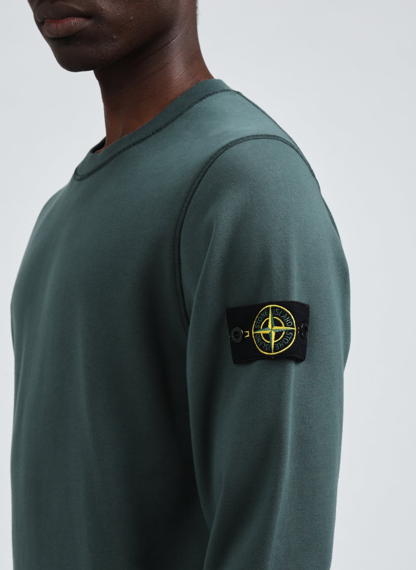 Pull en coton STONE ISLAND Vert