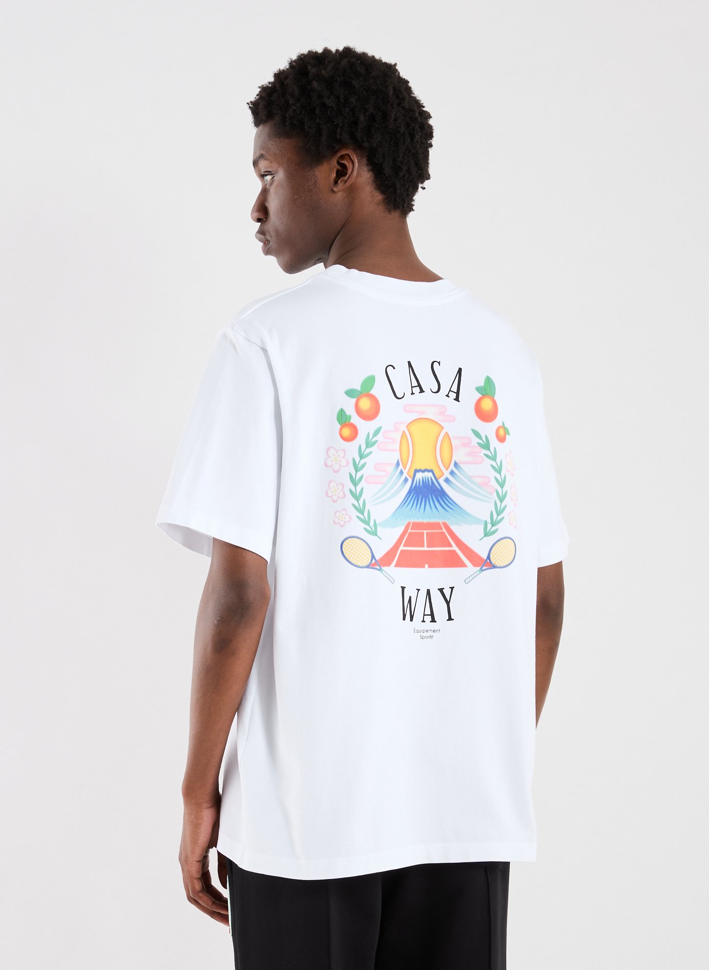 Cotton T-shirt Casa Way Mountain CASABLANCA PARIS White