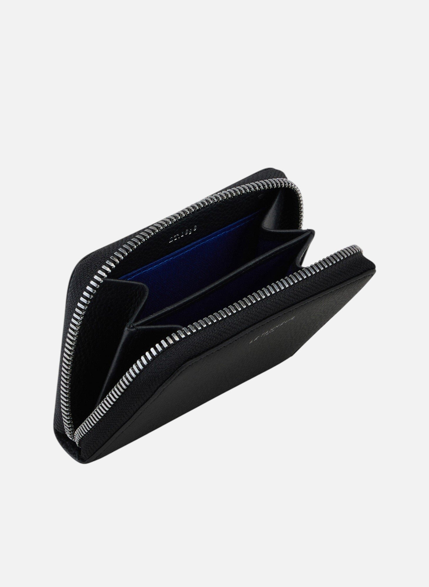 Porte monnaie emilie en cuir grainé LE TANNEUR Noir