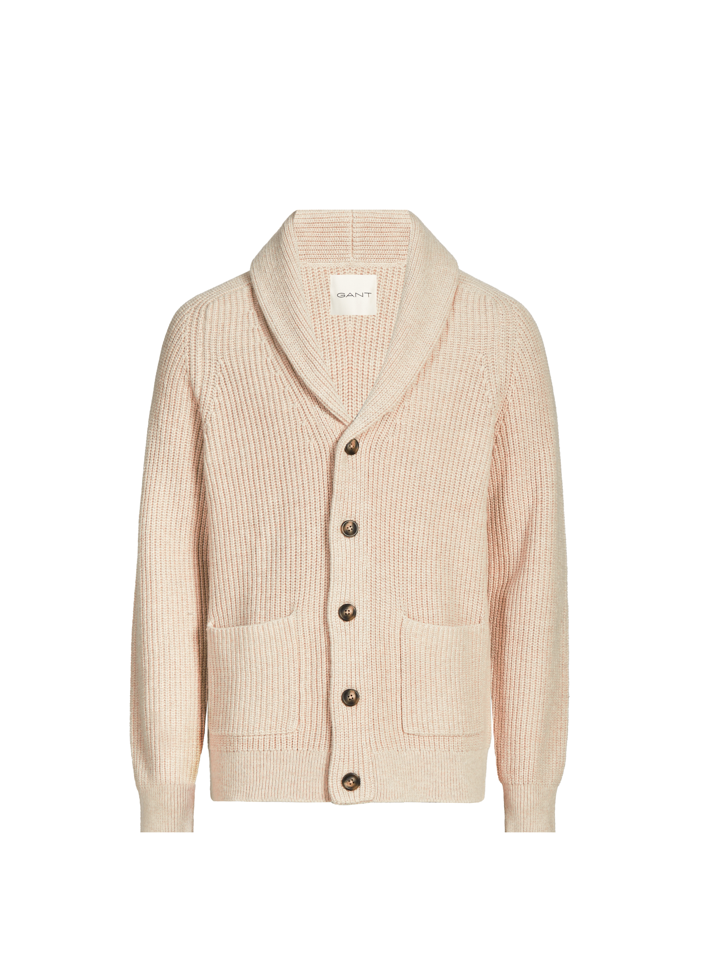 Cotton and wool blend cardigan GANT Beige
