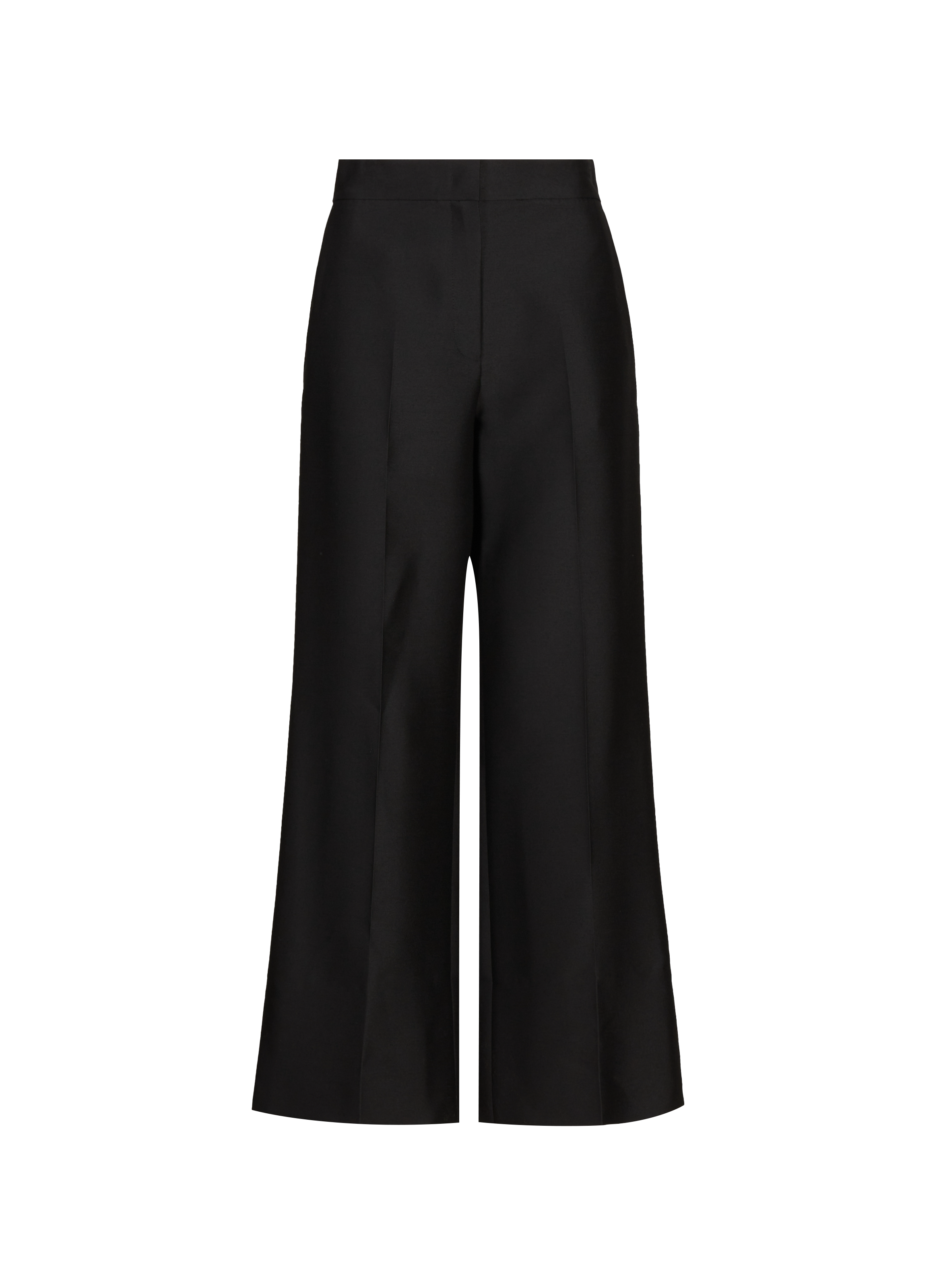 SANDBEIGE Pantalon droit en laine et soie Noir