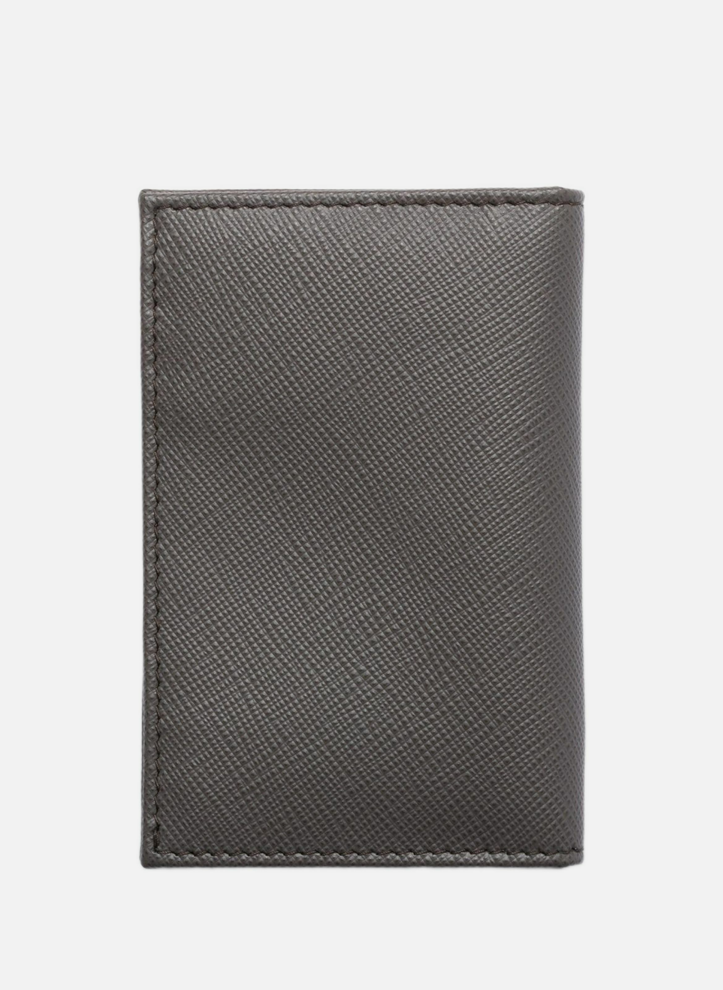 Porte-cartes en cuir PRADA Gris