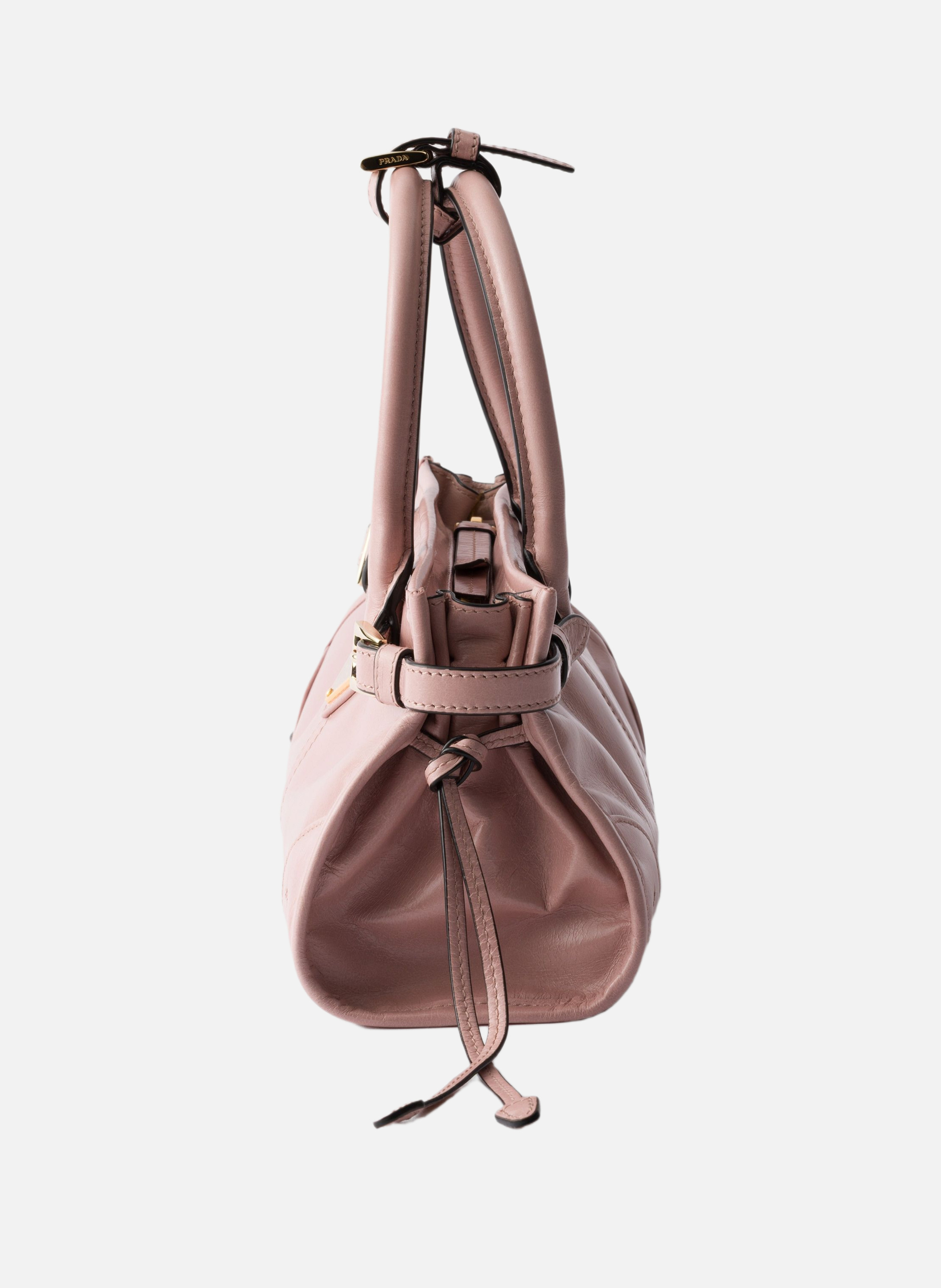 Mini sac à main prada bonnie en cuir PRADA Rose