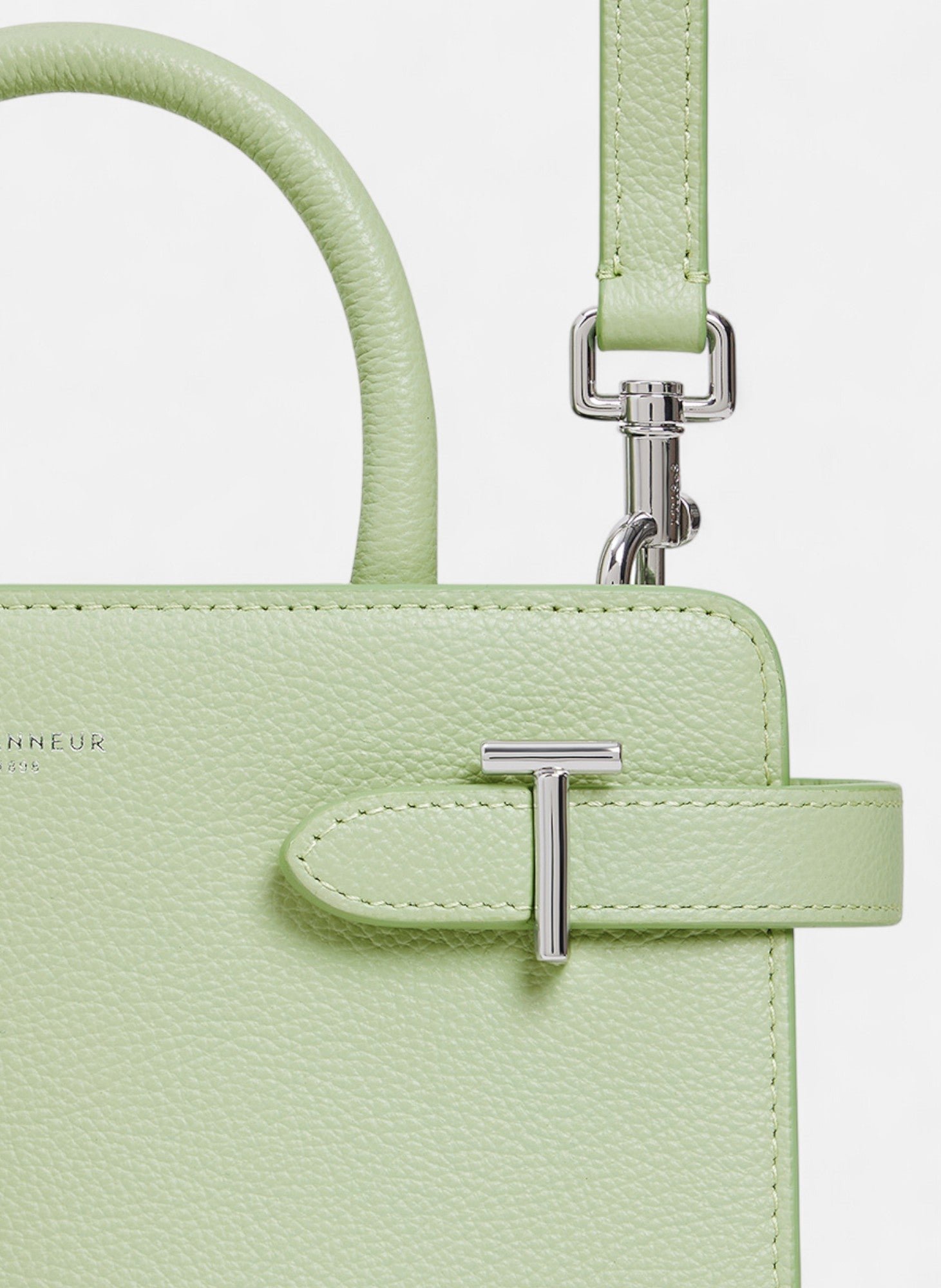 Petit sac à main emilie en cuir grainé LE TANNEUR Vert