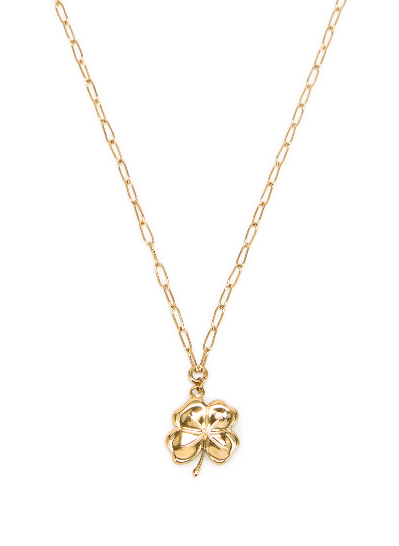 Collier à pendantif trèfle AU PRINTEMPS PARIS Doré
