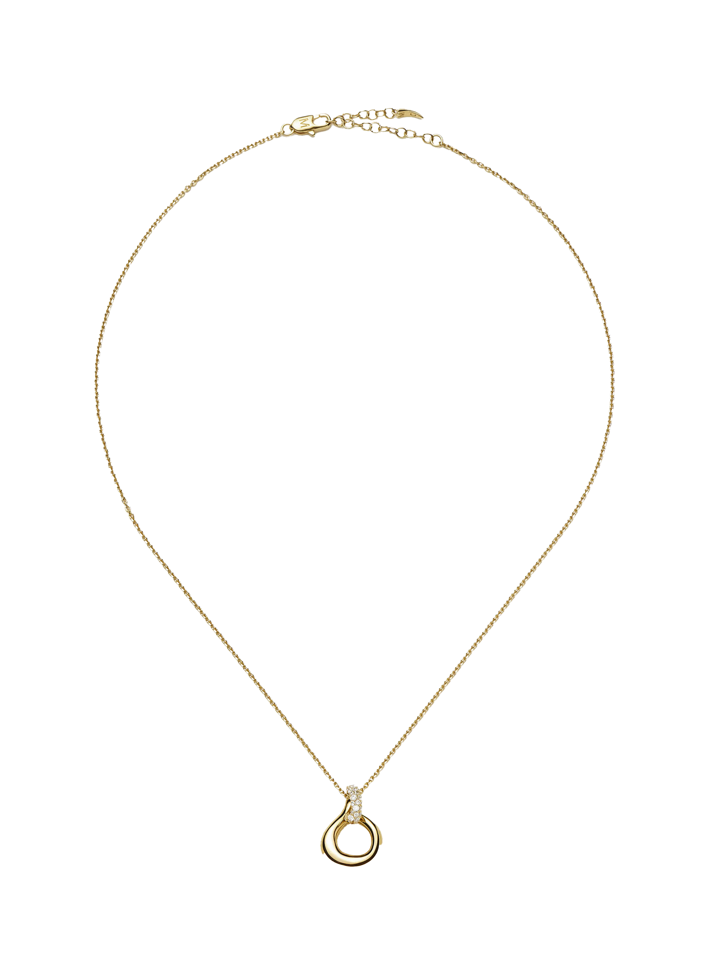 Collier Molten Snow avec pendentif arrondi en laiton et plaqué or mélangé MISSOMA Doré