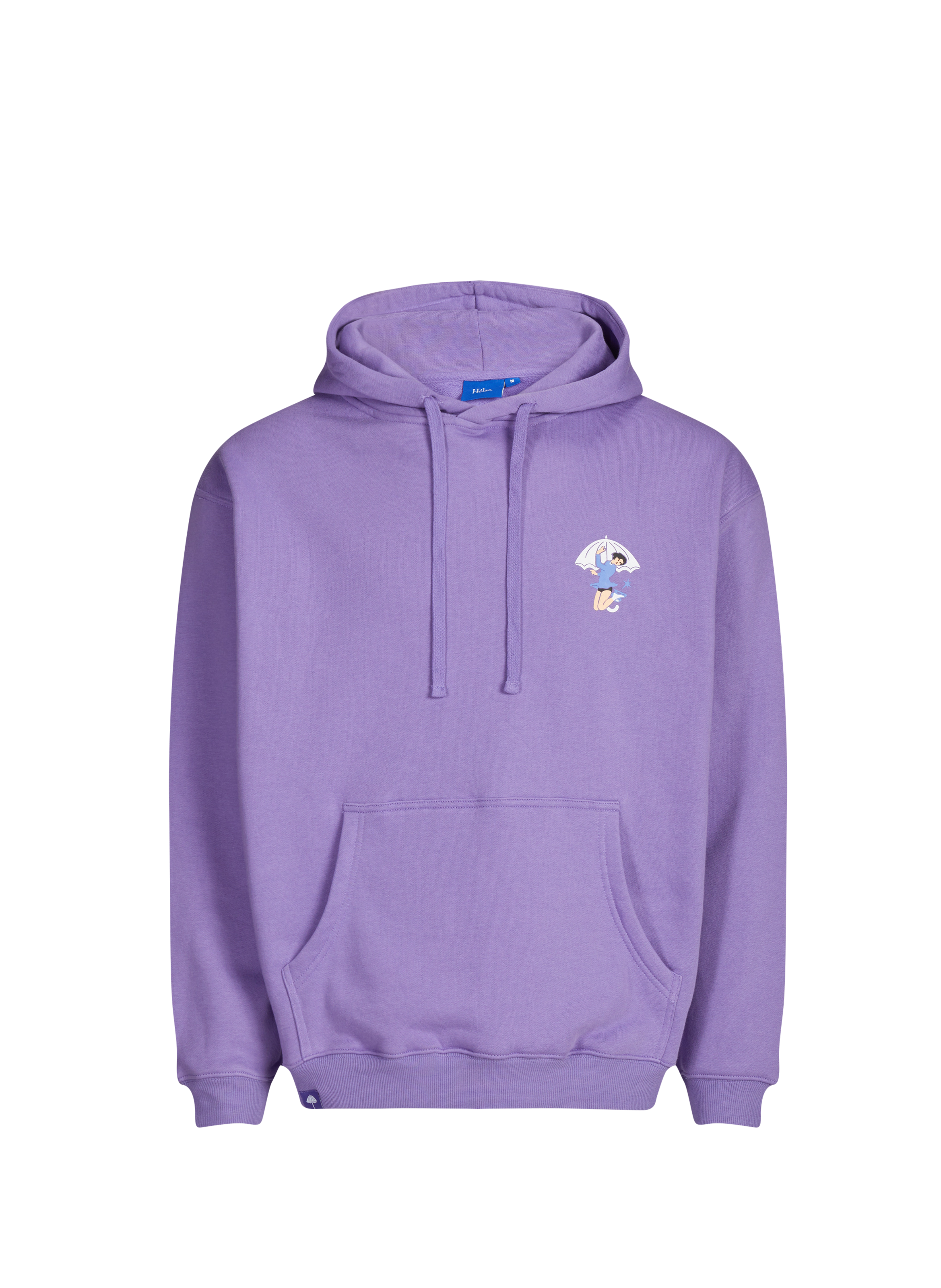 Oversized hooded sweatshirt in mixed cotton HELAS CAPS Purple