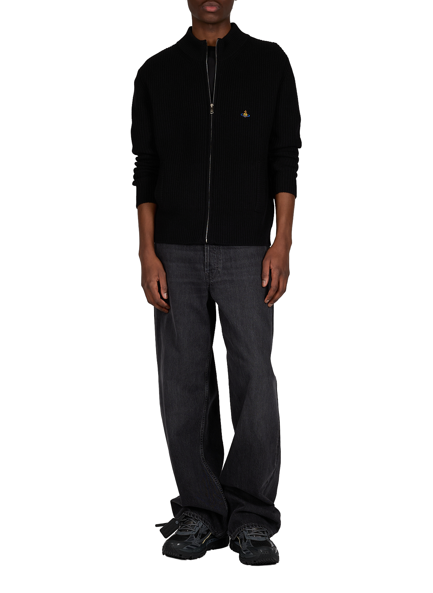 Large round neck cotton T-shirt VIVIENNE WESTWOOD Black